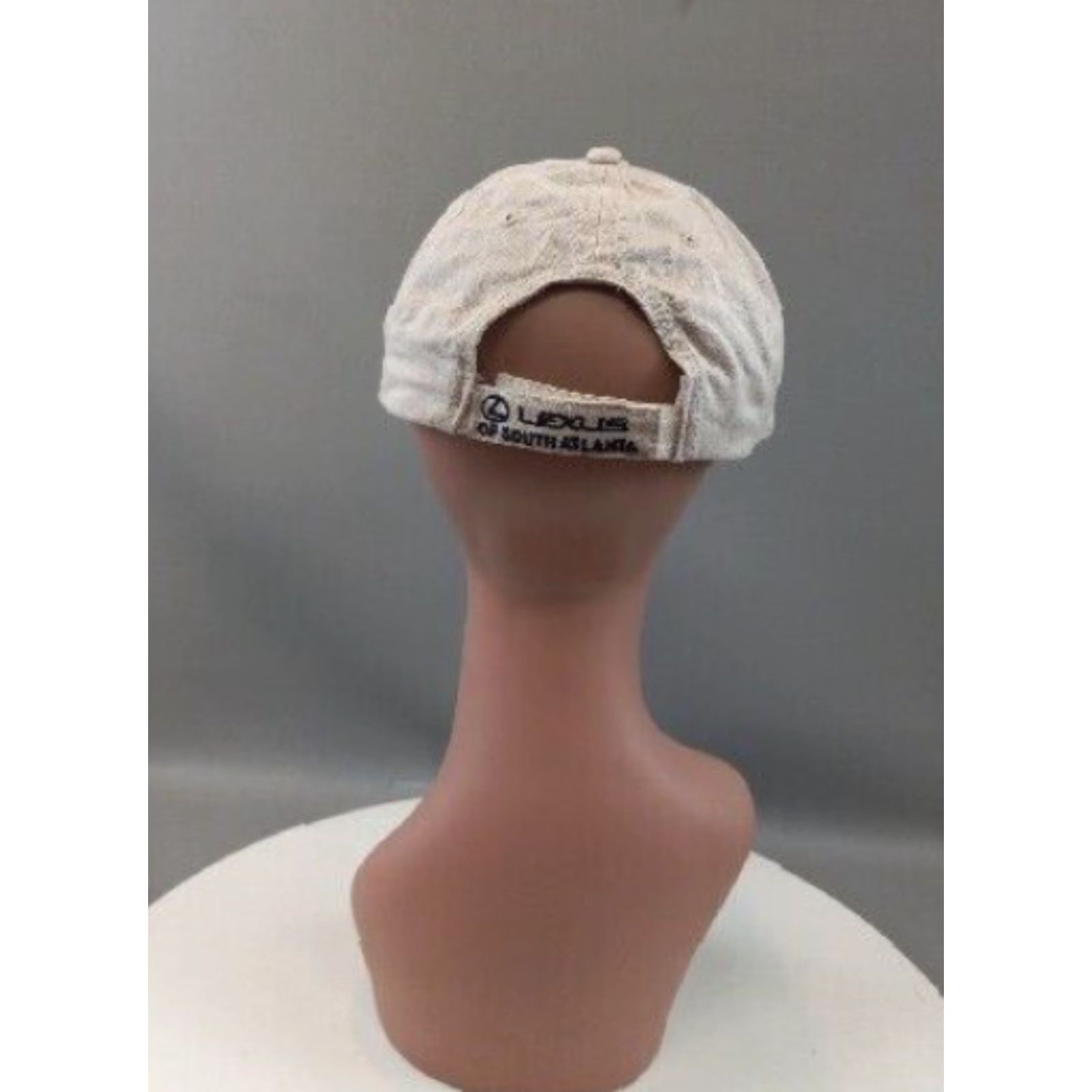 Spell Lexus Hat Cap Unisex Beige Tan Logo Spell Out Adjustable Strap Baseball Cap Adults Size ONE SIZE - 3 Thumbnail