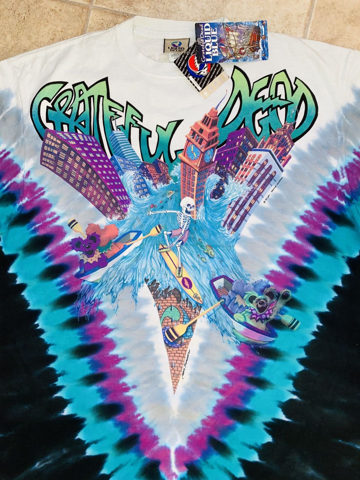 Grateful Dead × Liquid Blue Liquid Blue USA Wake Of Flood 1992 NikeSB Pleasures Size US L / EU 52-54 / 3 - 2 Thumbnail