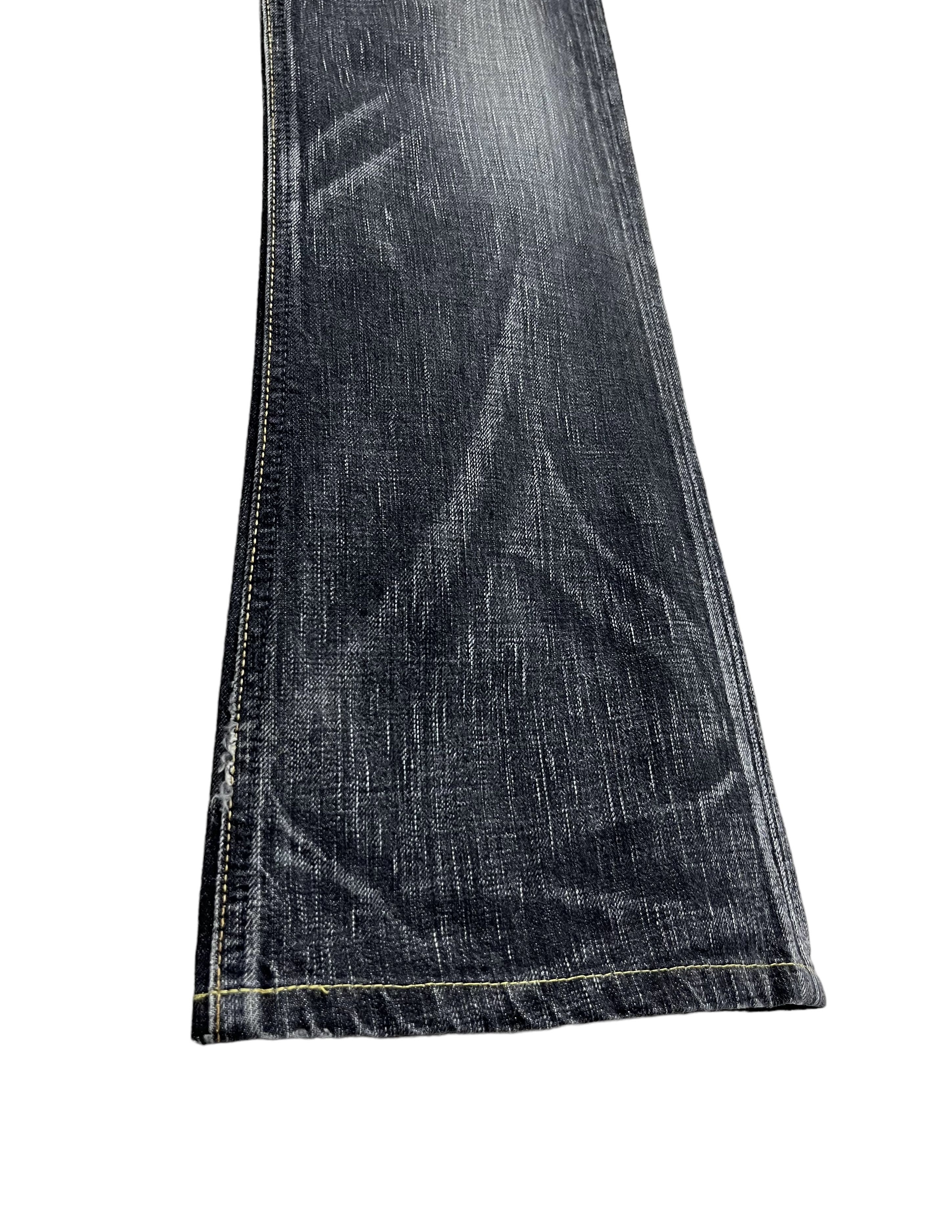 Edwin 🔥DOPE FLARE! VERY RARE Black EDWIN BLUE TRIP Made In JAPAN Size US 29 - 9 Thumbnail