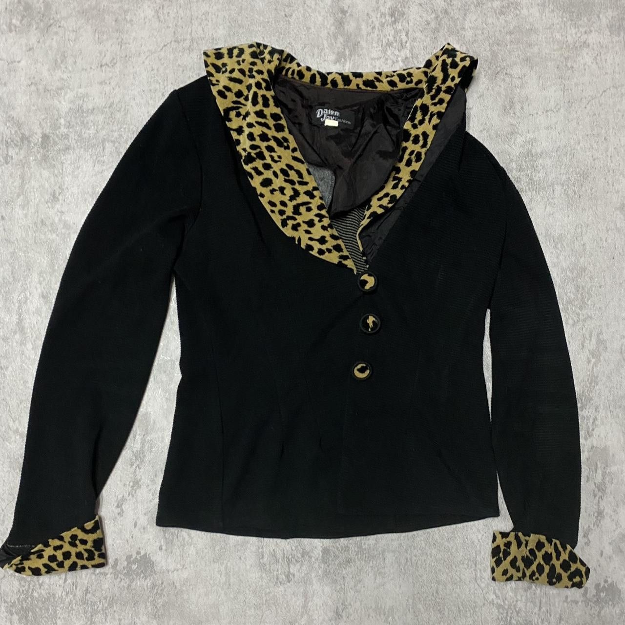 Other Black and yellow leopard print button-up blouse Size ONE SIZE - 1 Thumbnail
