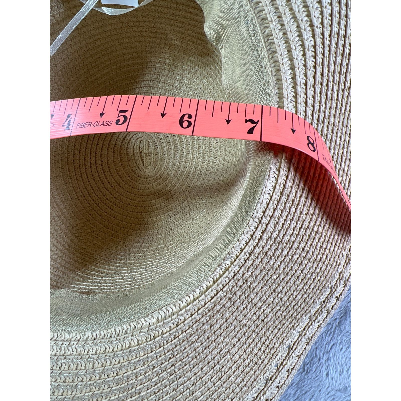 Other Coastal Chic Beige Woven Sun Hat Wide Brim 7 Quiet Luxury Size ONE SIZE - 6 Thumbnail