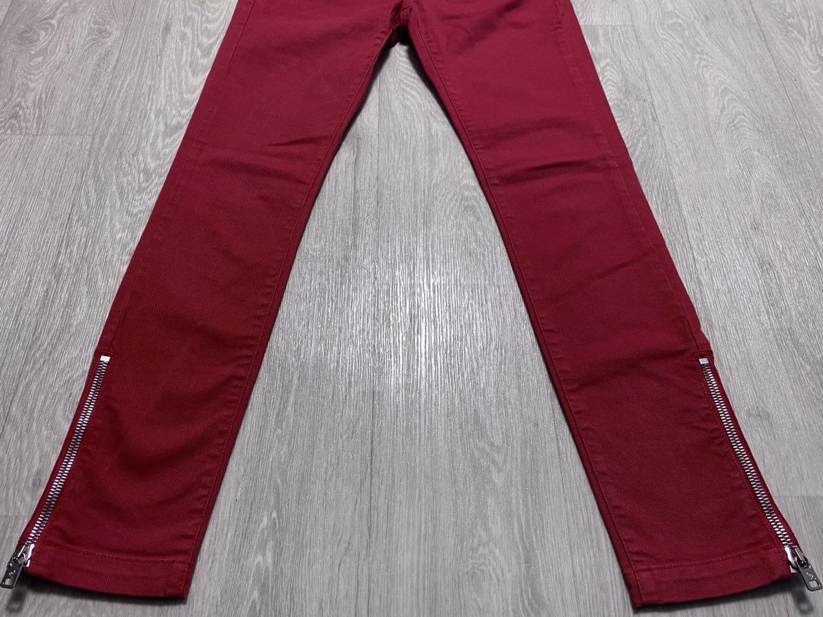 Alexander McQueen 2013 Alexander McQueen McQ Red Zip Slim Fit Jeans Denim Size 26" / US 2 / IT 38 - 8 Thumbnail