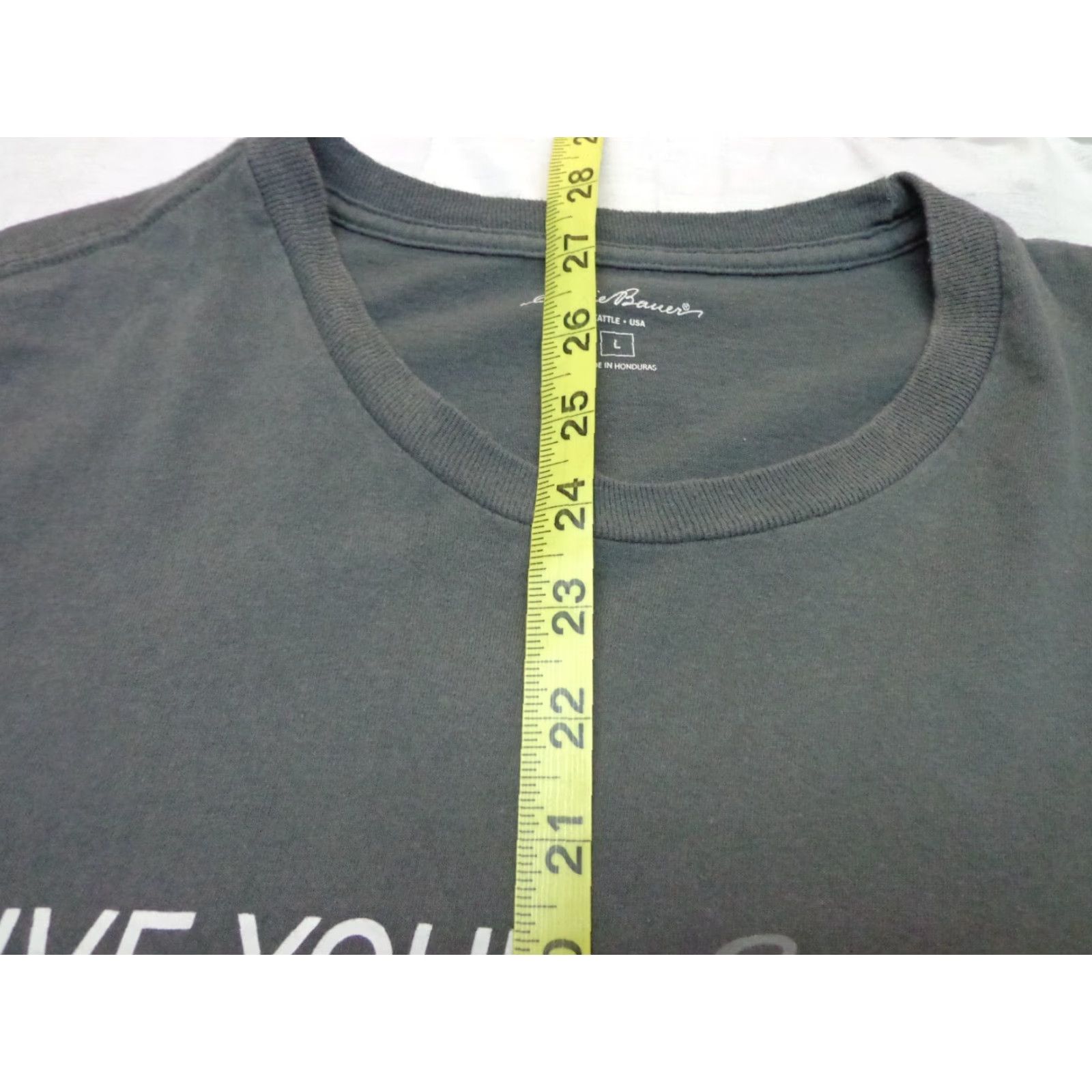 Eddie Bauer Eddie Bauer Gray T-Shirt Live Your Adventure L Mens Casual Cotton Crew Neck Short Sleeve Classic Fit Size US L / EU 52-54 / 3 - 7 Thumbnail
