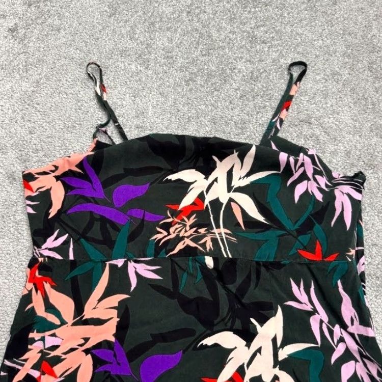 Obey VINTAGE Obey Botanical Leaf Print Mini Dress Women Medium Floral Boho Summer Beach Hawaiian Aloha Sleeveless Size M / US 6-8 / IT 42-44 - 5 Thumbnail
