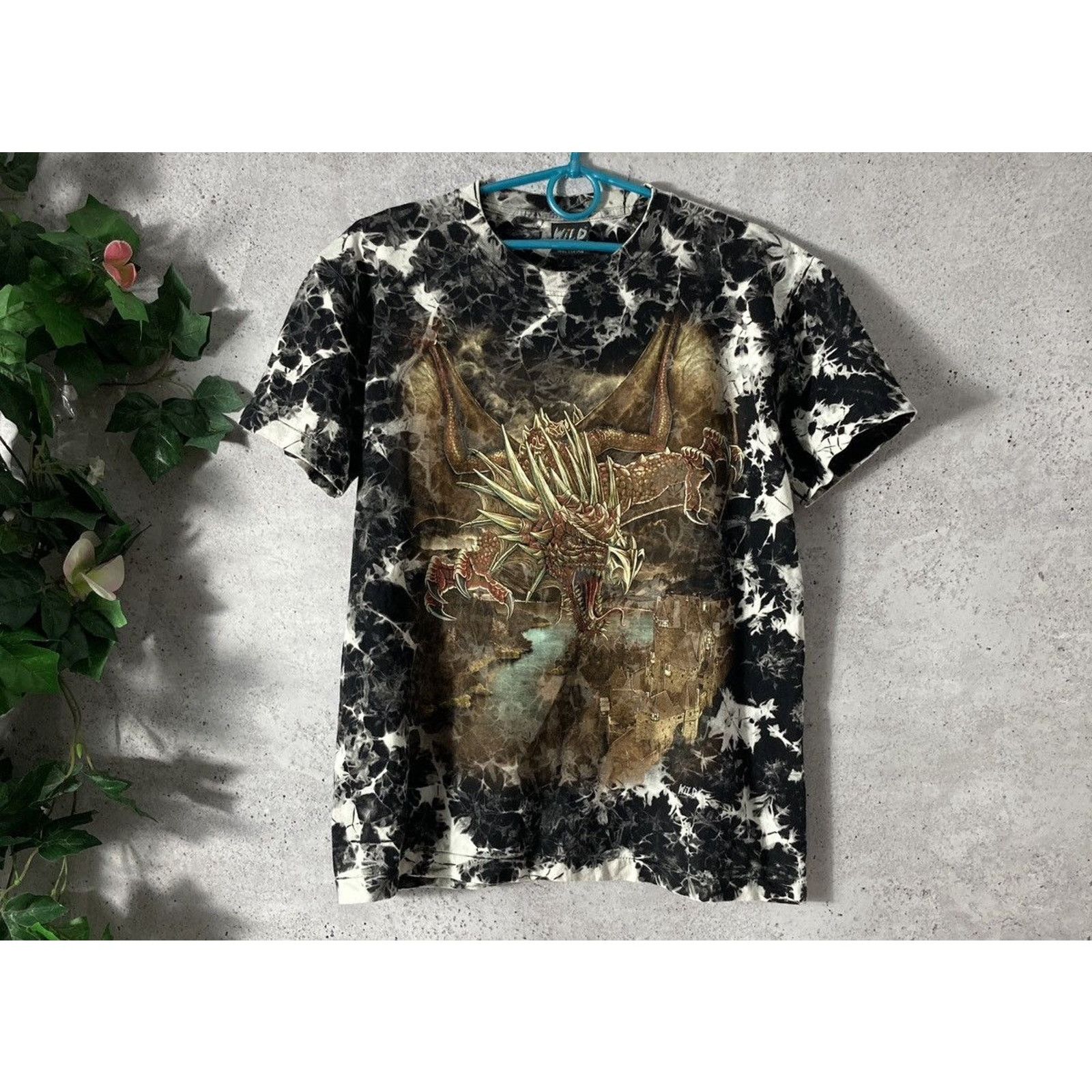 Japanese Brand × Vintage Vintage Full Print Dragon Tee Wild 90s T-Shirt Retro Size US M / EU 48-50 / 2 - 3 Thumbnail