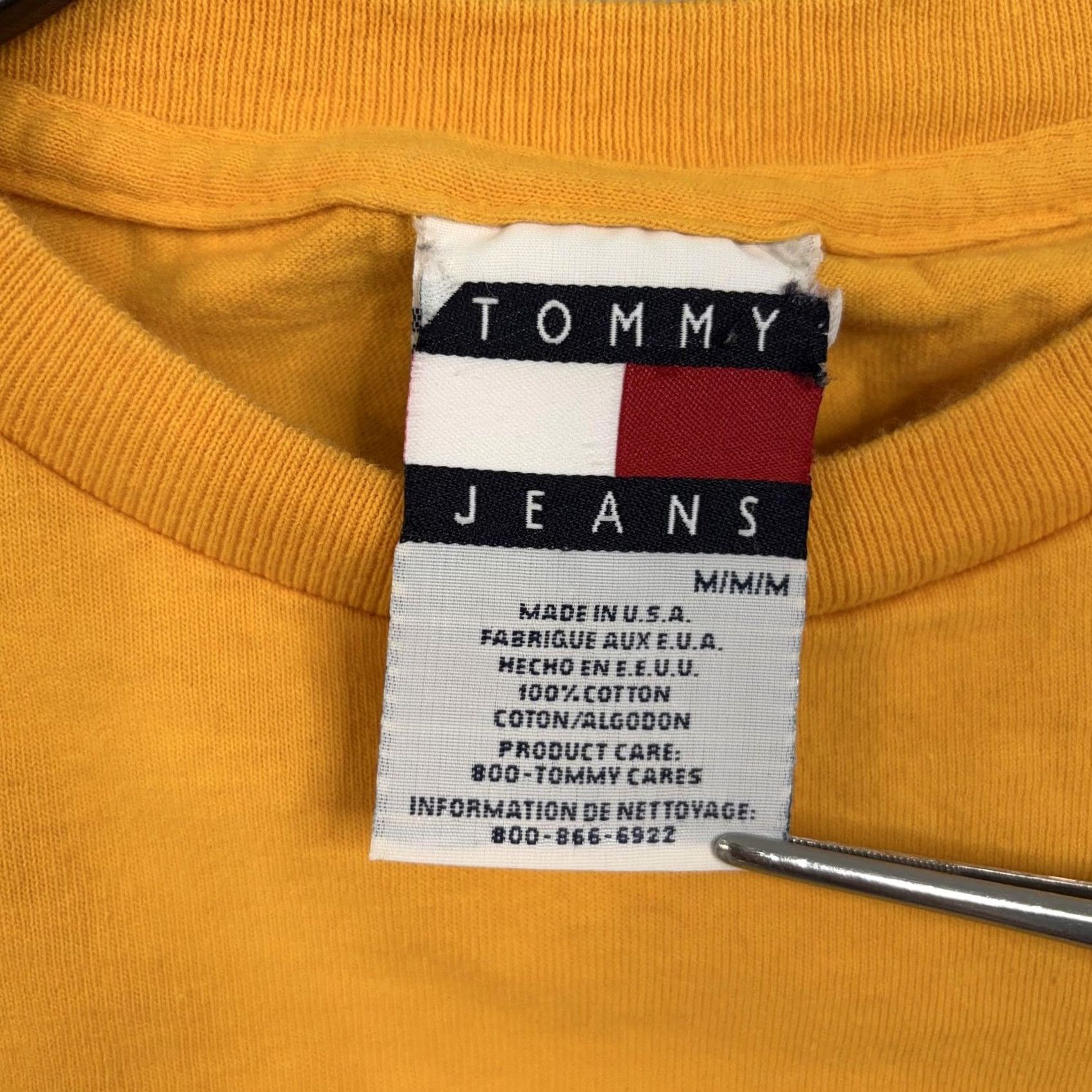 Logo 7 VINTAGE Tommy Jeans Shirt Mens Medium Yellow Logo Graphic 90s Y2K Streetwear Size US M / EU 48-50 / 2 - 4 Thumbnail