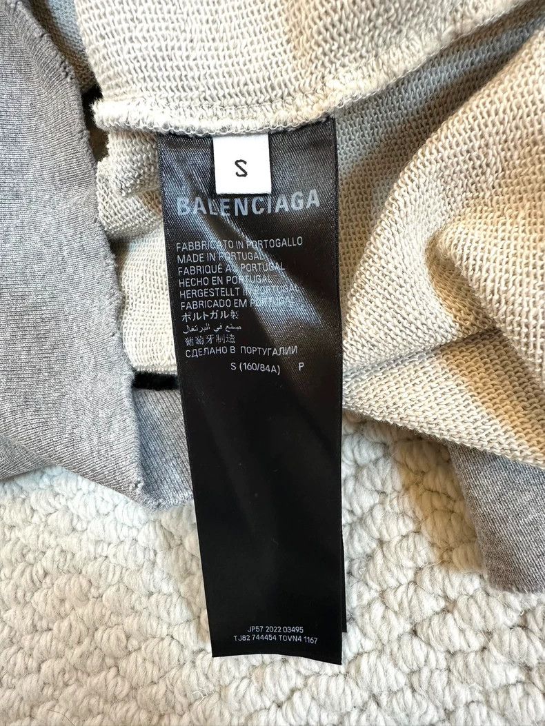 Balenciaga Balenciaga 23SSPrint New Grey Destruction Zip Sweater Jacke Size US S / EU 44-46 / 1 - 7 Thumbnail