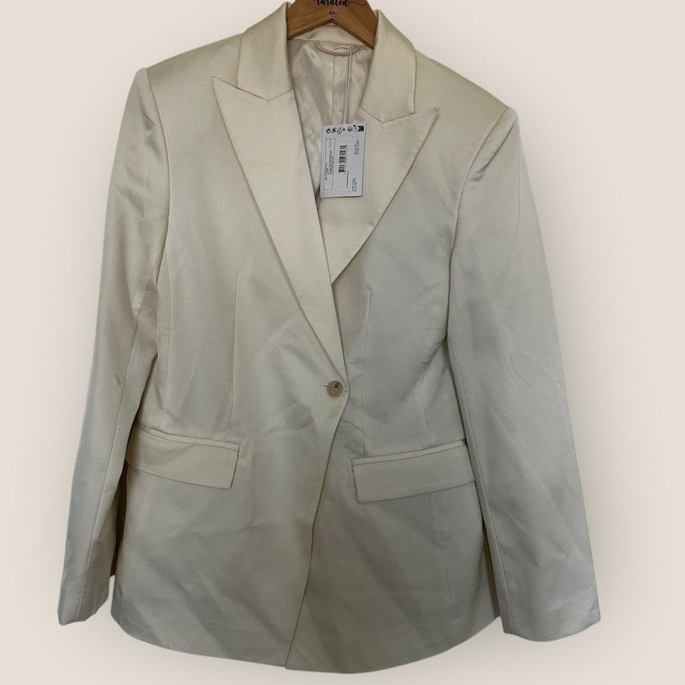 & Other Stories NWT & Other Stories | Relaxed Cut-Away Tailored Blazer | Wh Size M / US 6-8 / IT 42-44 - 3 Thumbnail