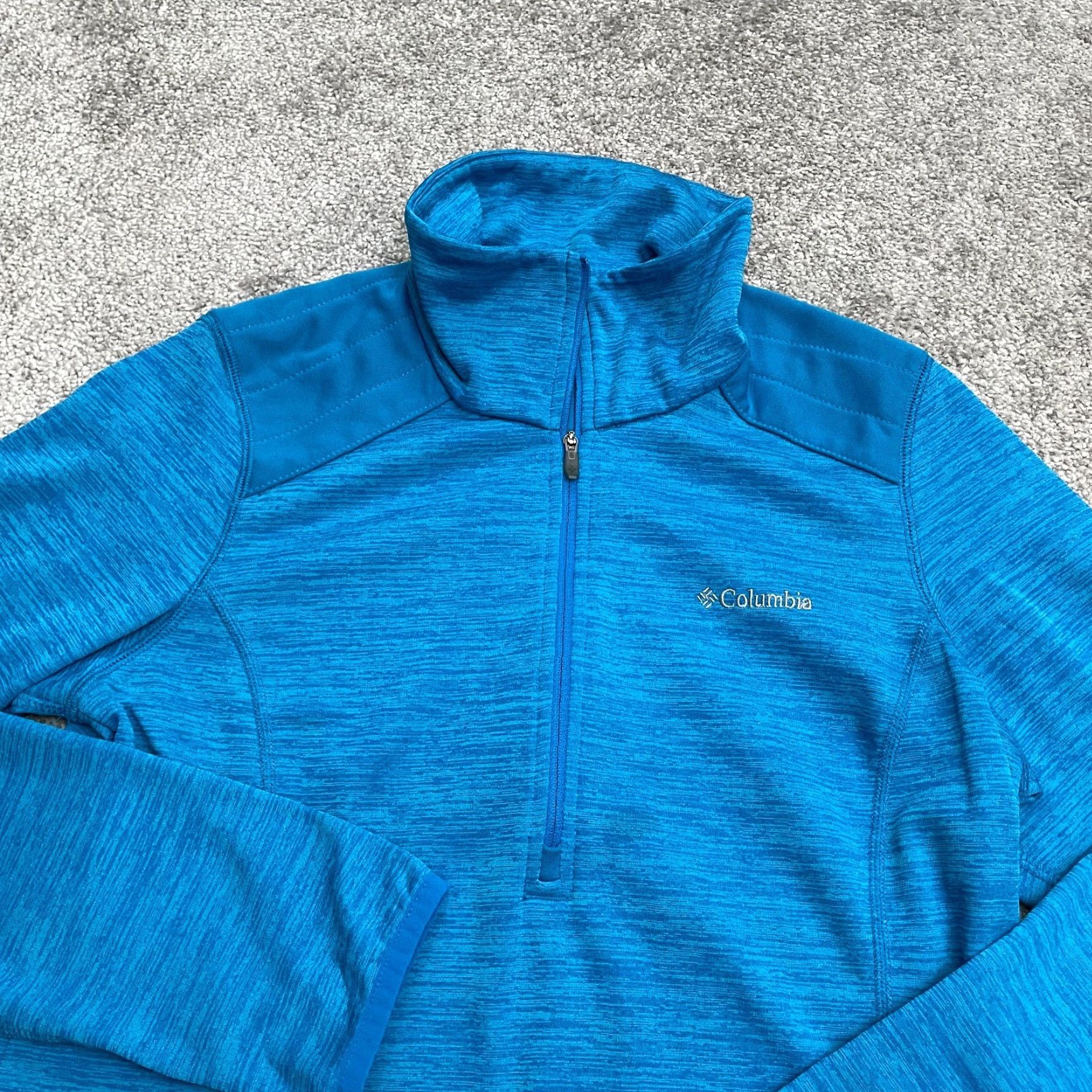 Vintage Columbia Rosemont Jacket Womens Small Blue Thumbhole 1/2 Zip Pullover Active Size S / US 4 / IT 40 - 2 Thumbnail