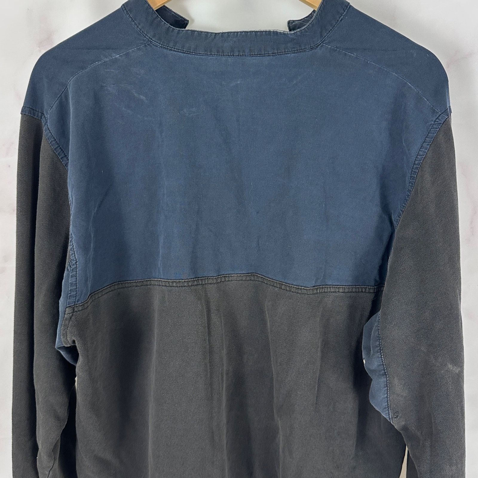 Vintage Blue/Black Expand Henley Sweatshirt Size US L / EU 52-54 / 3 - 5 Thumbnail