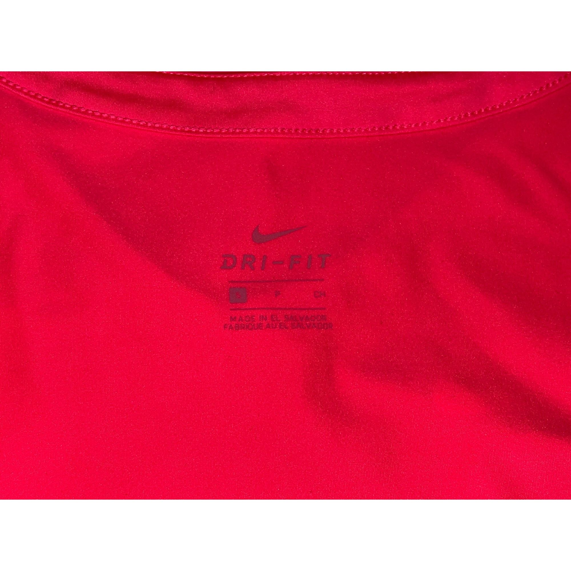 Nike Nike Womens Dri-Fit Pink V-Neck Athletic T-Shirt Short Sleev Size S / US 4 / IT 40 - 6 Thumbnail