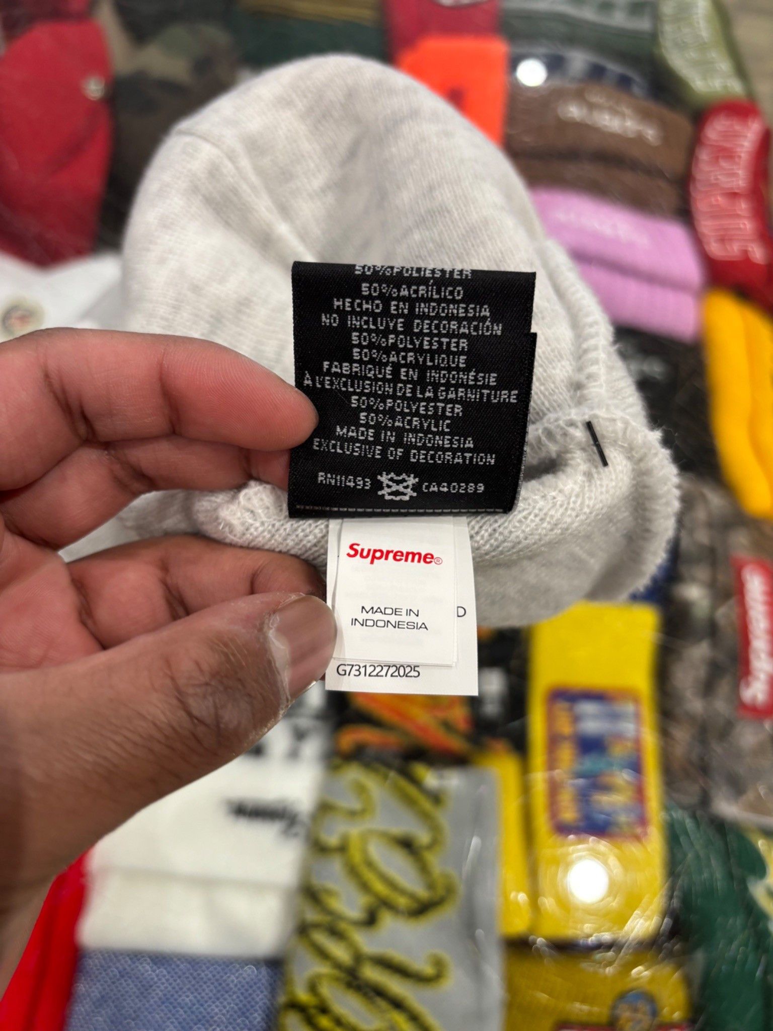Supreme Supreme New Era Devil S Logo Beanie Ash Grey Size ONE SIZE - 5 Thumbnail