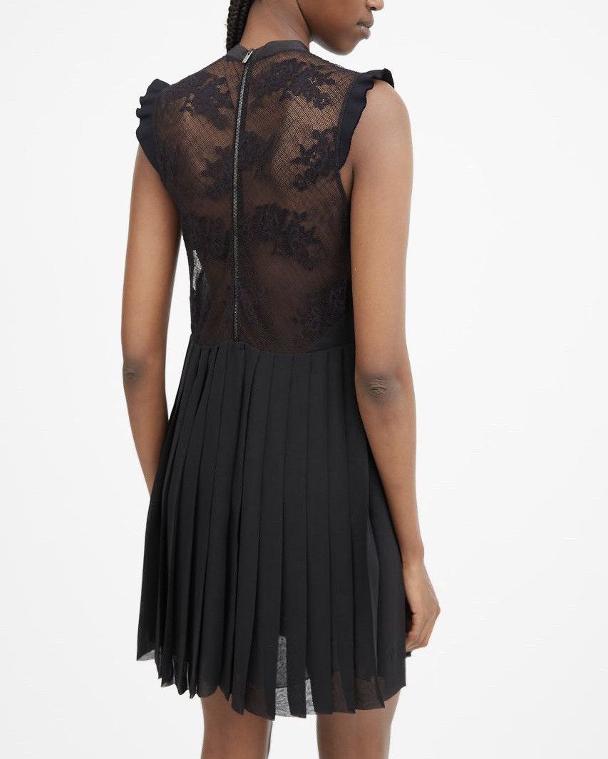 Miu Miu MIU MIU 2014 Black Lace Panelled Pleated Mini Dress IT 42 Size M / US 6-8 / IT 42-44 - 4 Thumbnail