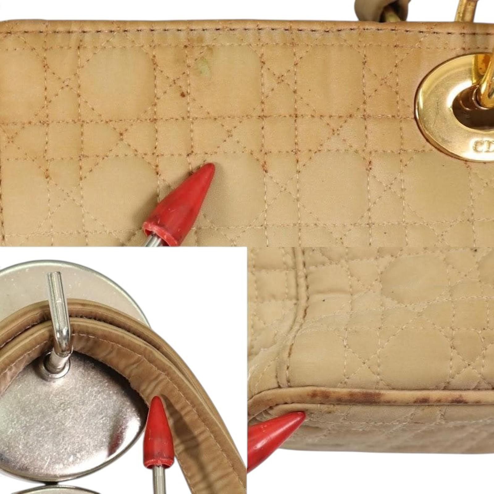 Dior Dior - Beige Quilted Leather Tote Handbag Size ONE SIZE - 9 Thumbnail