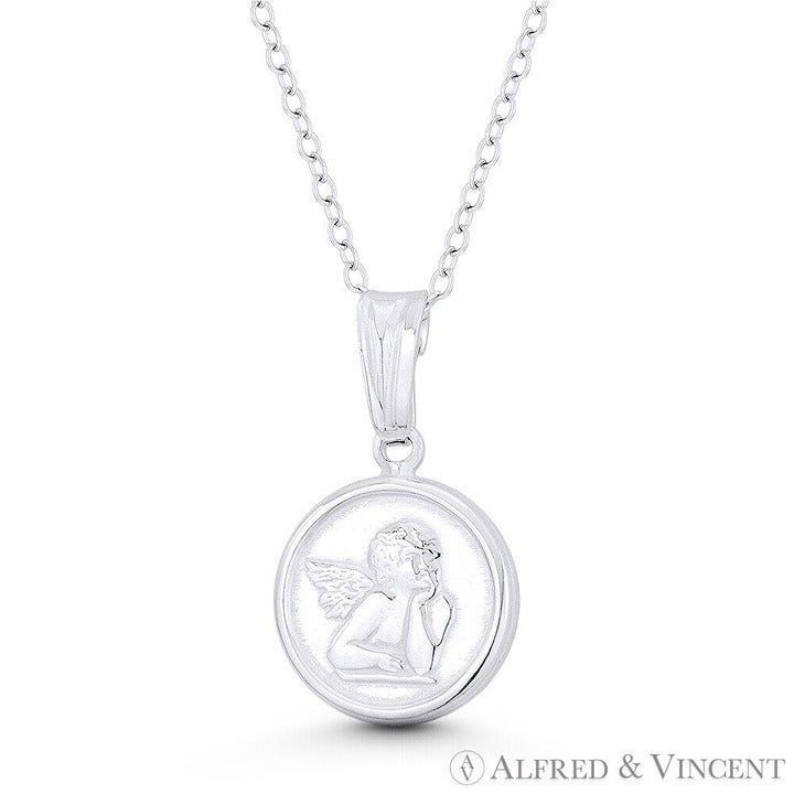 Other Winged Cherub Guardian Angel Charm 13mm Baptismal Pendant Size ONE SIZE - 1 Preview