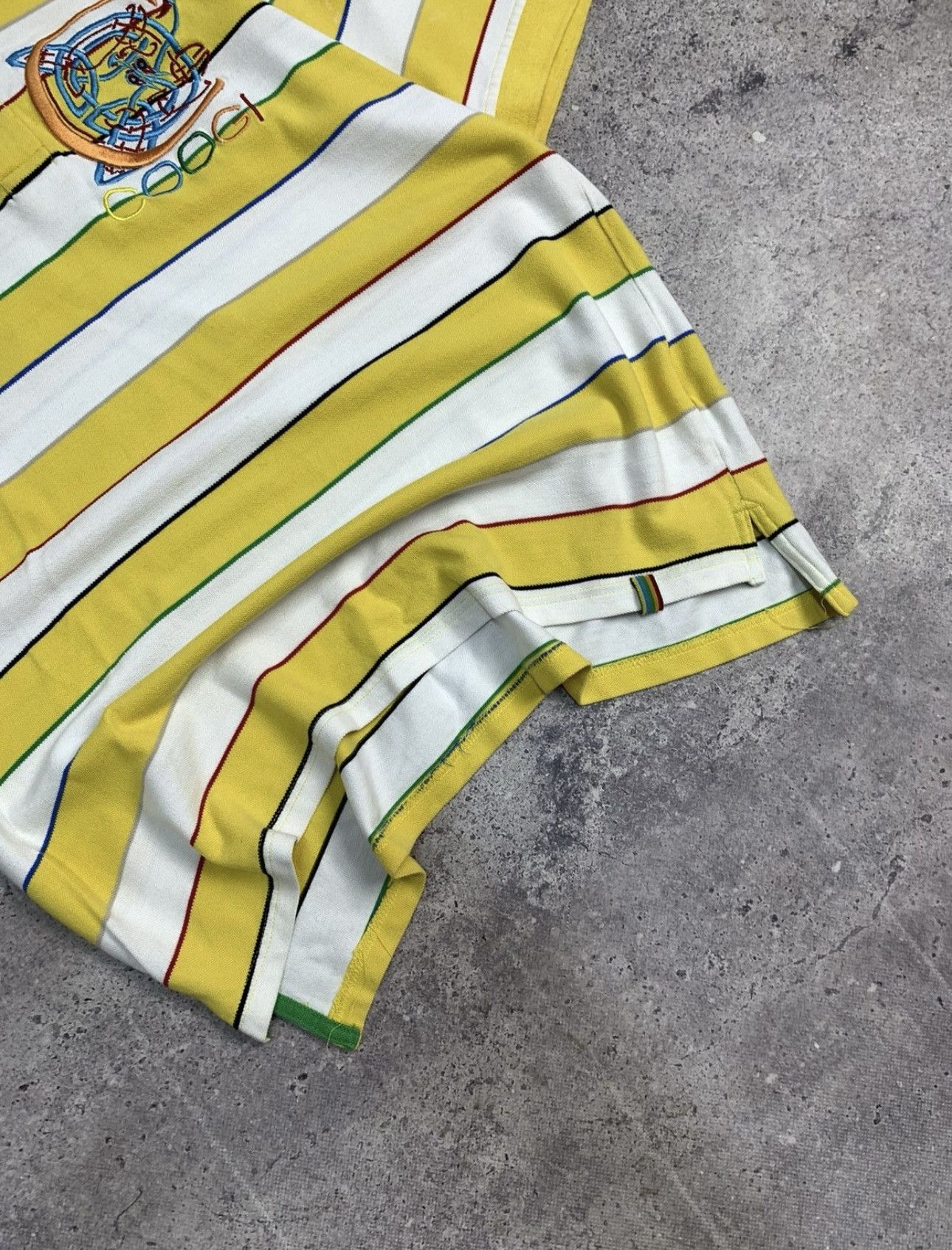 Coogi Vintage COOGI Striped Yellow Polo Size US L / EU 52-54 / 3 - 7 Thumbnail