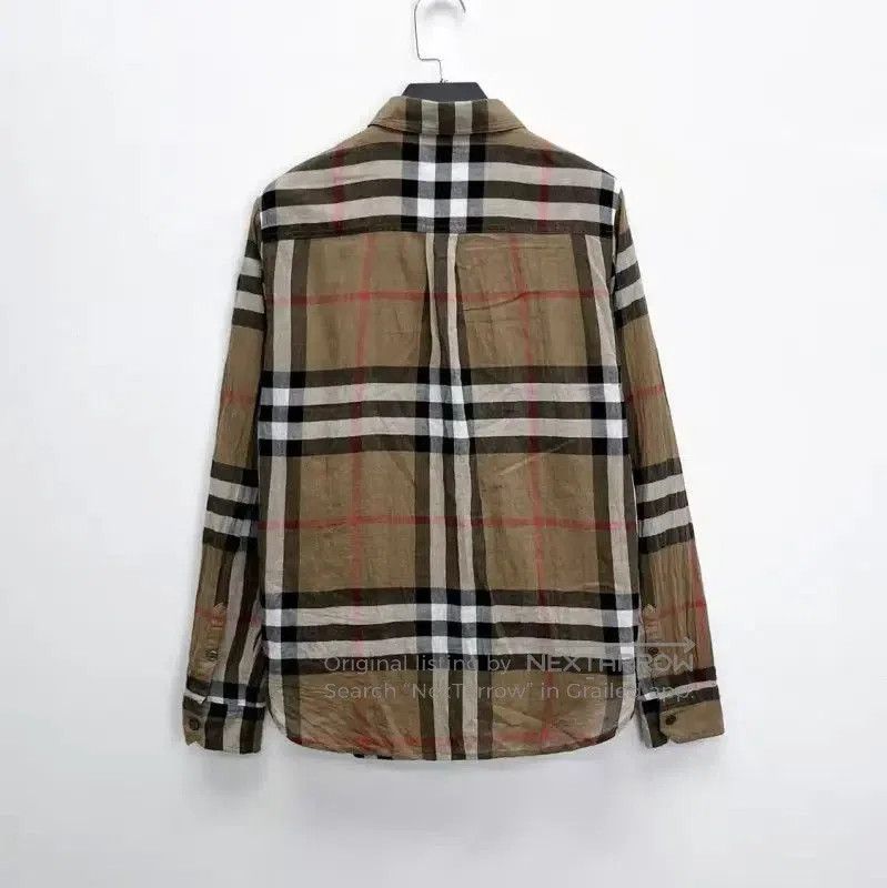 Burberry Burberry Khaki Long Sleeve Button-Up Shirt. Size XS / US 0-2 / IT 36-38 - 2 Thumbnail