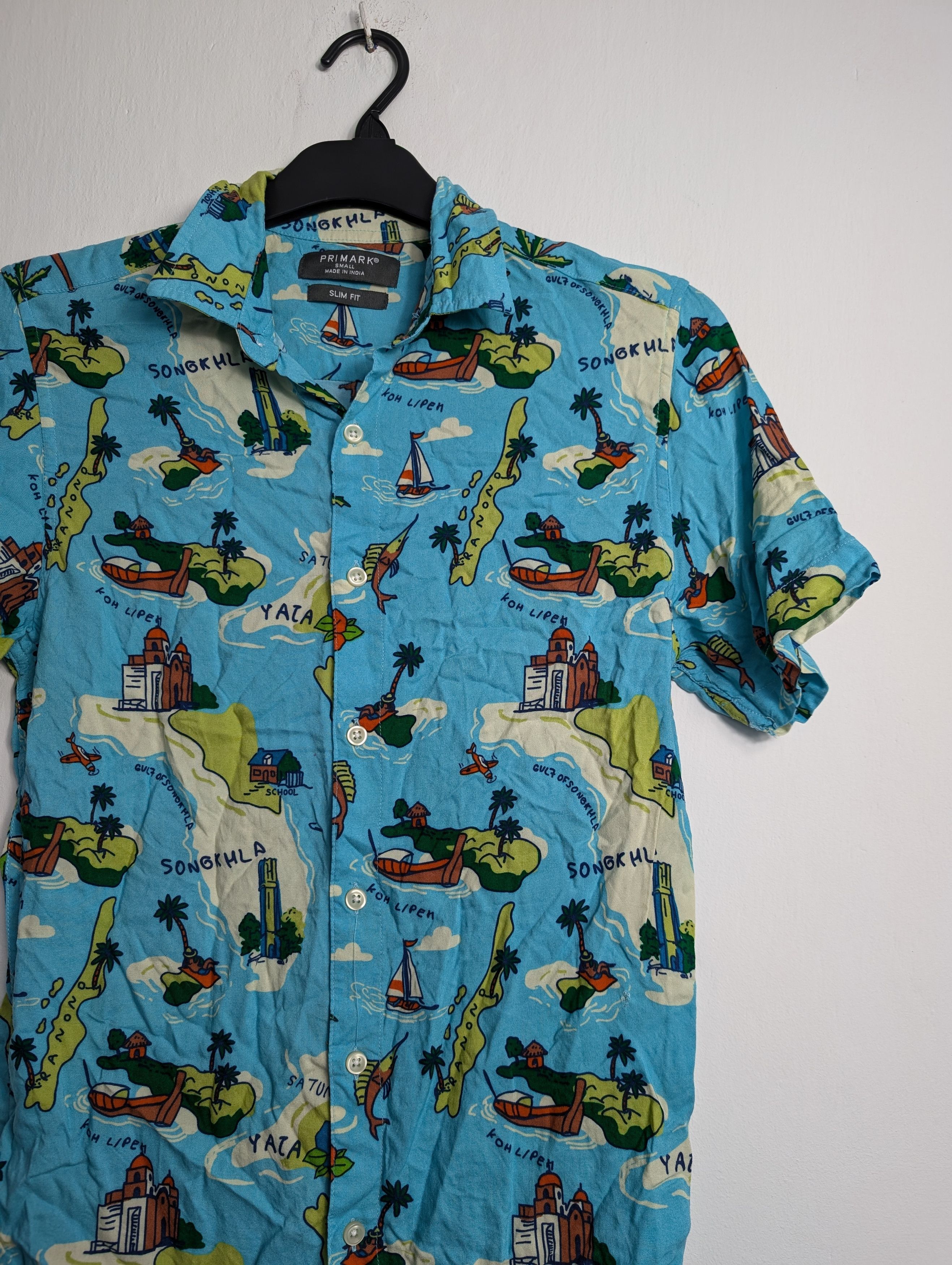 Vintage Vintage Y2K Hawaiian Shirt - Summer Floral Palm Tree Print Size US S / EU 44-46 / 1 - 2 Thumbnail