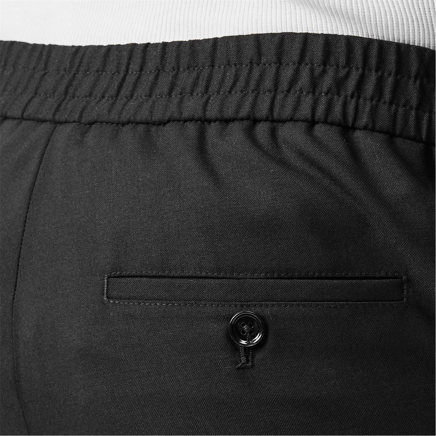AMI o1g2r1mq0326 Elasticated Waist Trousers in Black Size US 36 / EU 52 - 5 Thumbnail