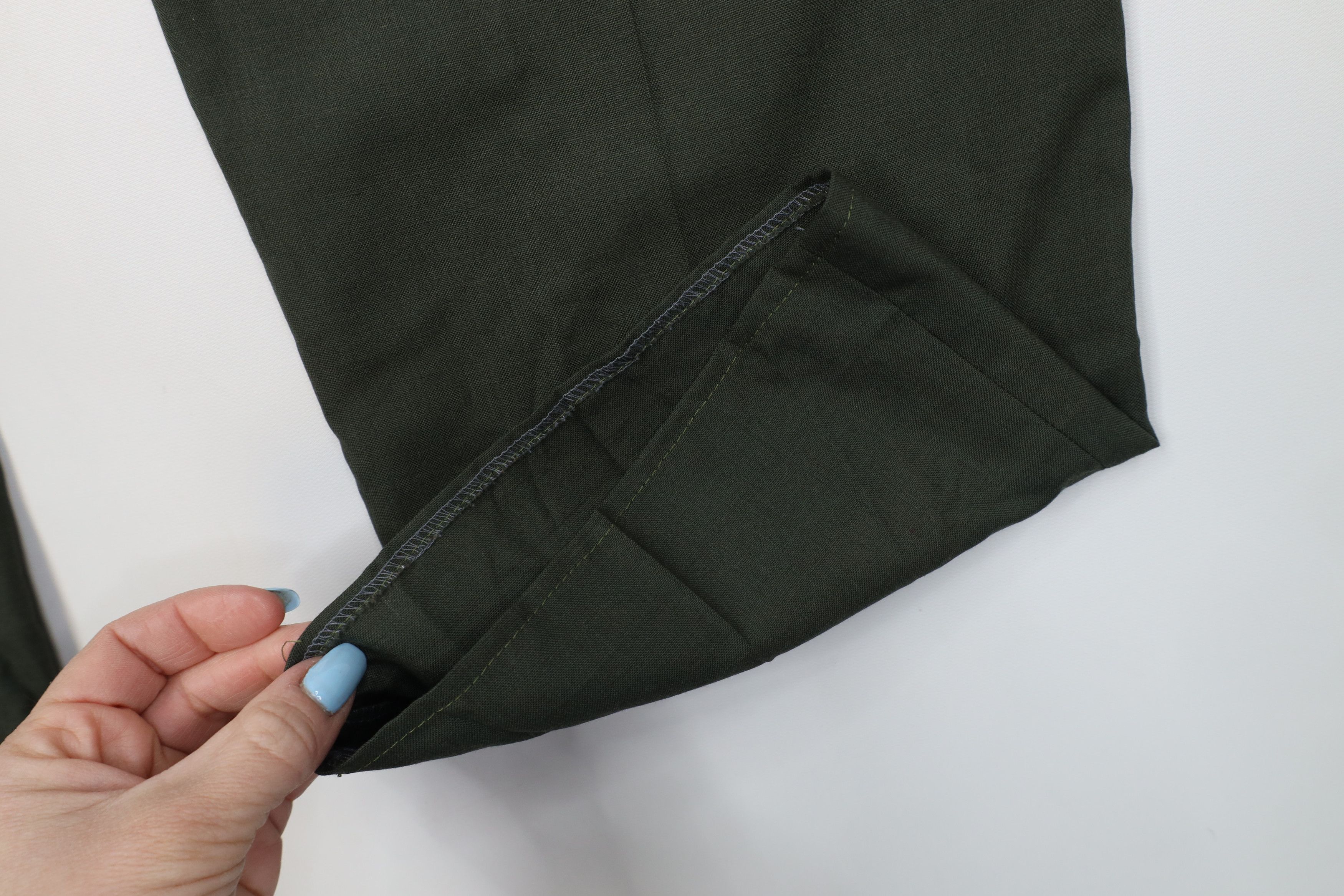 Vintage Vintage 60s 70s Streetwear Flared Wide Leg Chino Pants Green Size US 40 / EU 56 - 10 Thumbnail