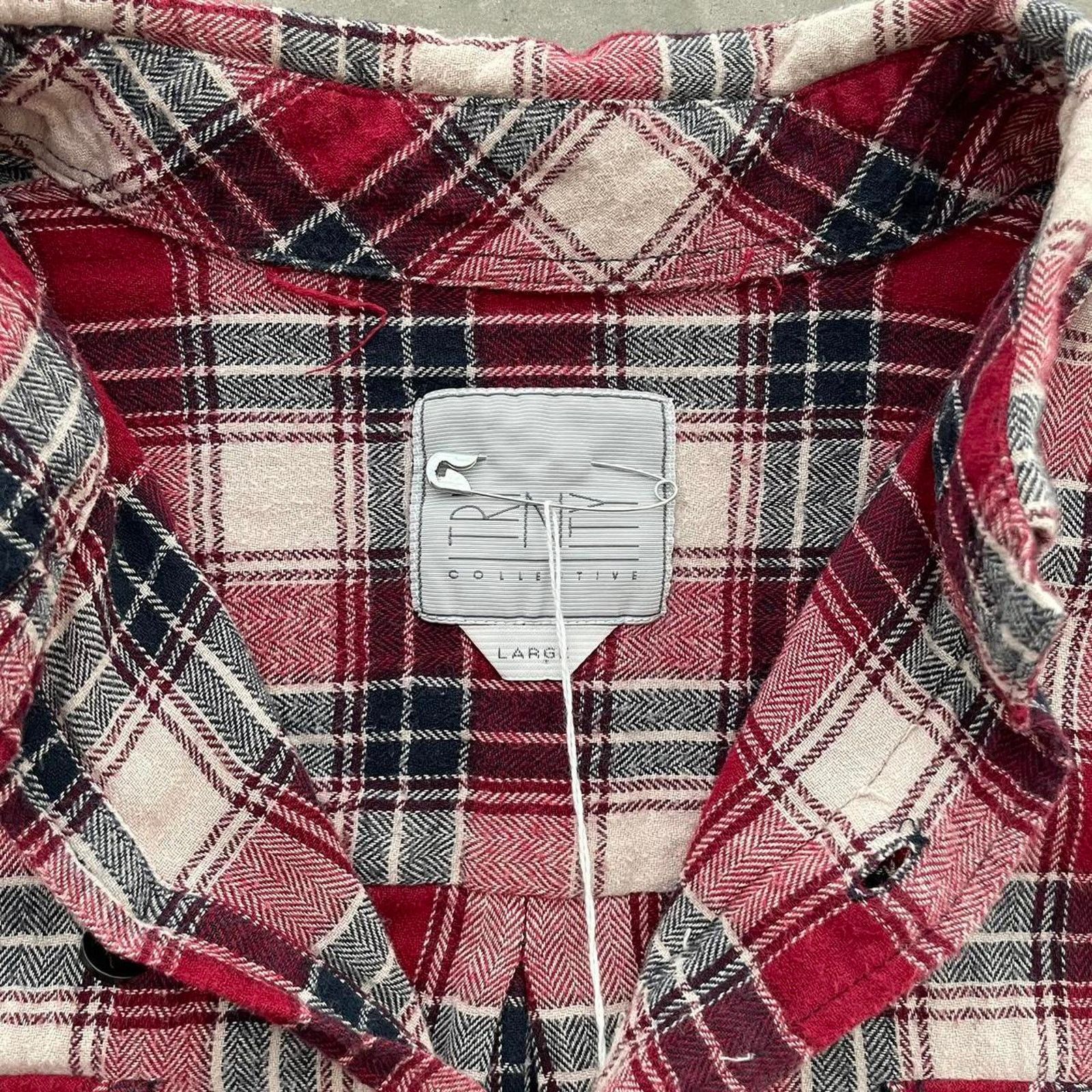 Vintage Vintage Red Plaid Flannel Shirt Size US L / EU 52-54 / 3 - 3 Thumbnail