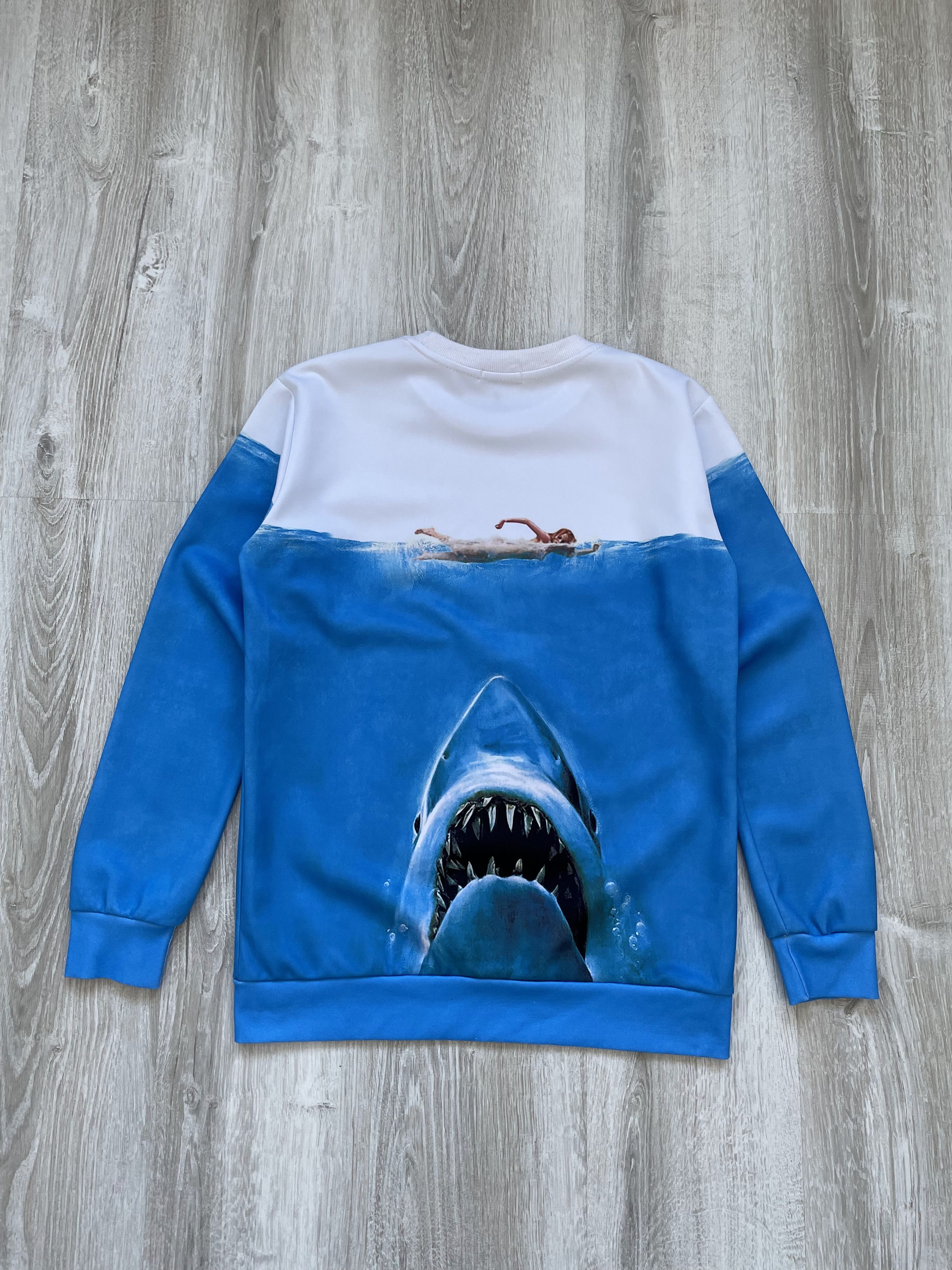 Vintage Jaws Movie Sweatshirt Swimming Girl and Shark 3D Print Size US S / EU 44-46 / 1 - 6 Thumbnail