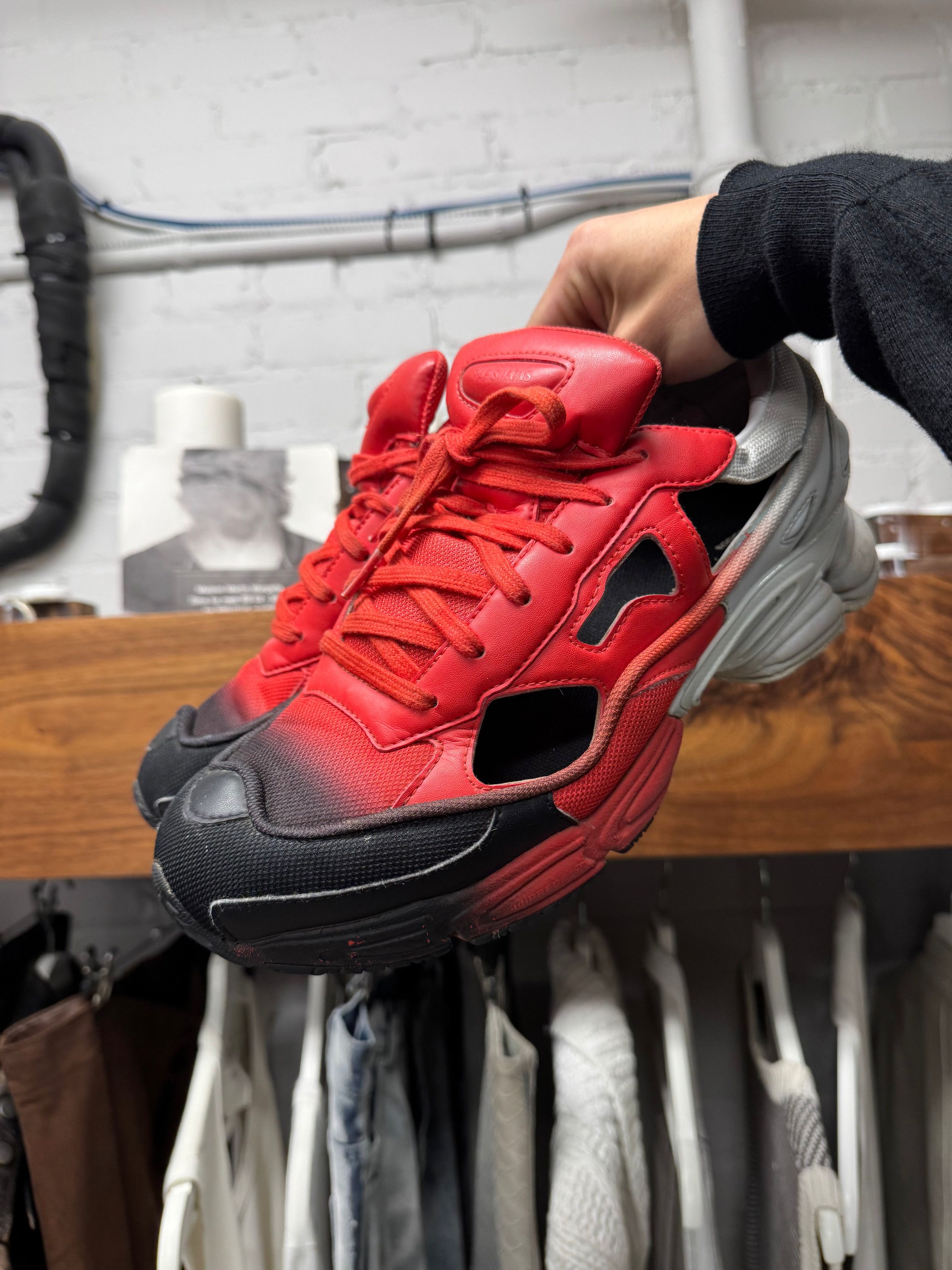 Raf Simons Raf Simons x Adidas Ozweegos ‘Cutout’ Low Top Sneakers Size US 9.5 / EU 42-43 - 2 Thumbnail