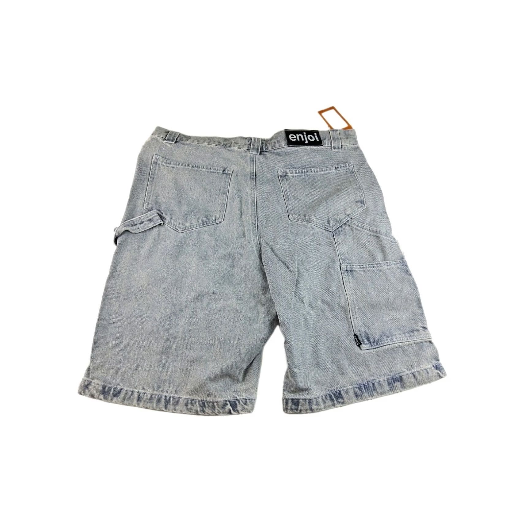 Enjoi Enjoi Denim Y2K 40oz Carpenter Shorts Size 32 Mens Blue Denim Shorts 9.5" Inseam Size US 32 / EU 48 - 3 Thumbnail