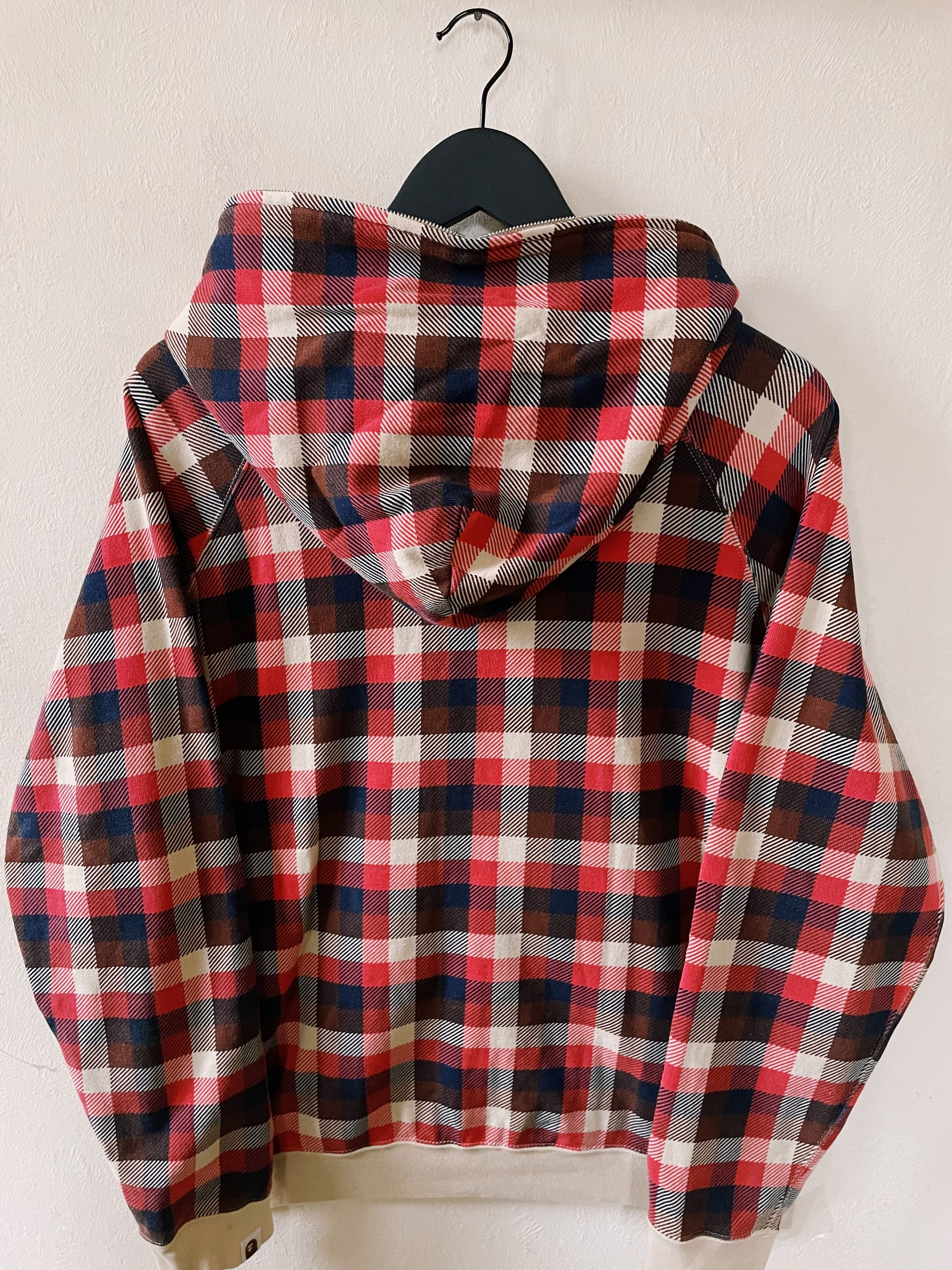 Bape Vintage Y2K Bape A Bathing Ape Checkered Full zip Hoodie Size US M / EU 48-50 / 2 - 2 Thumbnail