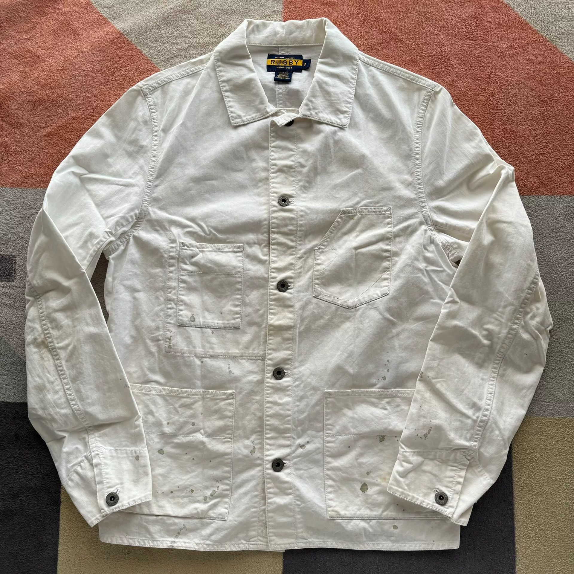 Rugby Ralph Lauren Ralph Lauren Rugby White Work Jacket Size US S / EU 44-46 / 1 - 1 Thumbnail