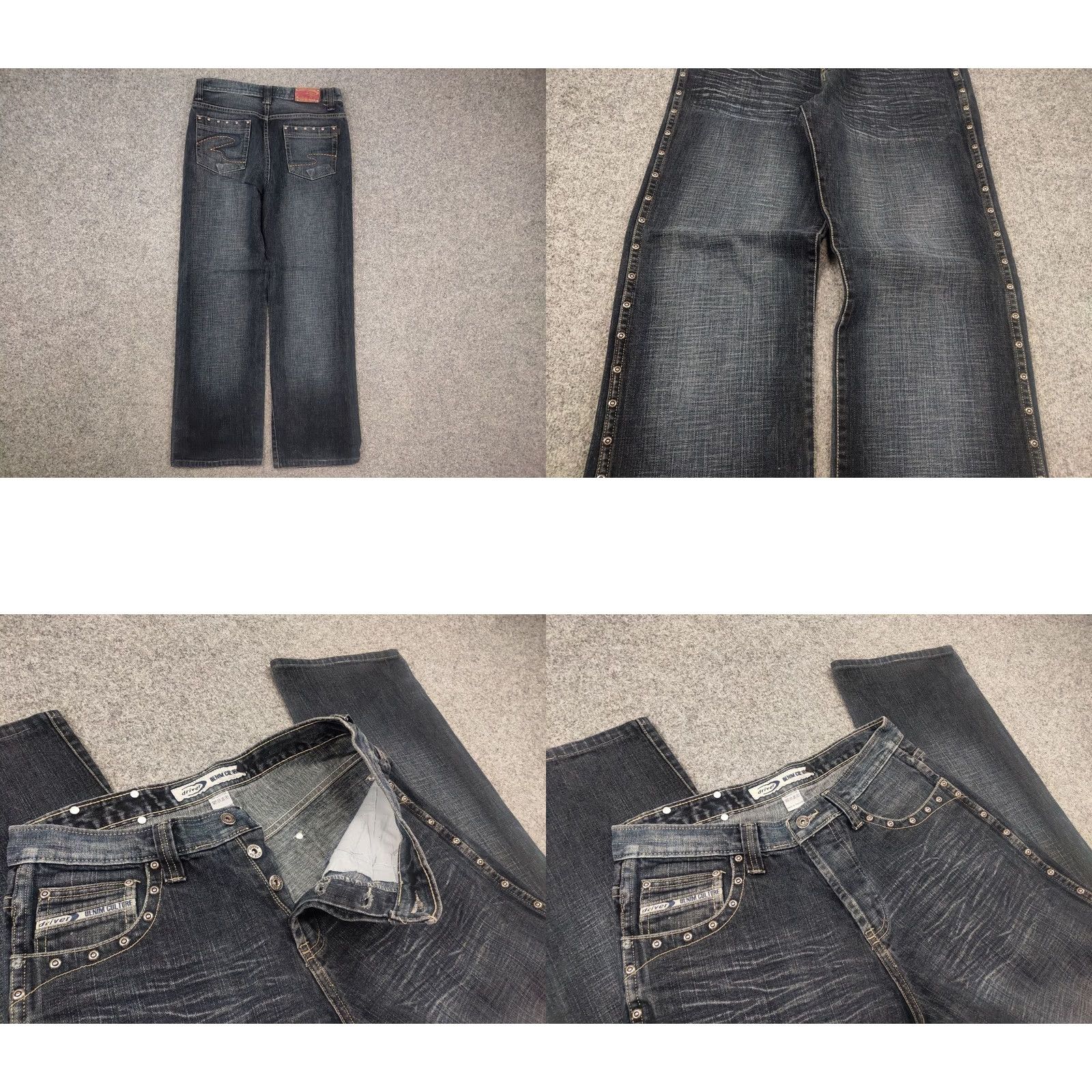 Vintage Vintage Le Grand Bleu Denim Jeans - Blue 32x29 Baggy 90s Grunge Y2K Vintage Japan Metal Eyelets 5-Pocket Rise Mid Relaxed Size US 32 / EU 48 - 8 Thumbnail