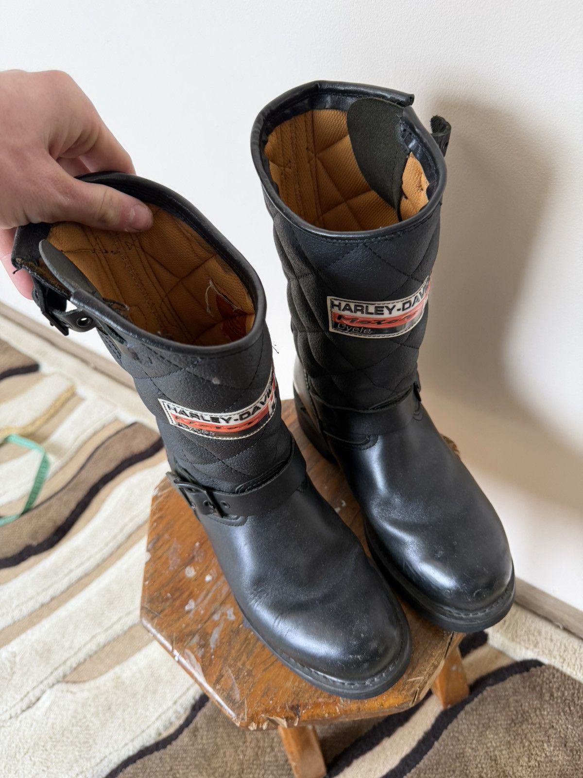 Harley Davidson VTG Harley-Davidson Leather Y2K Biker Ankle Vestern Boots Size US 6 / EU 39 - 6 Thumbnail