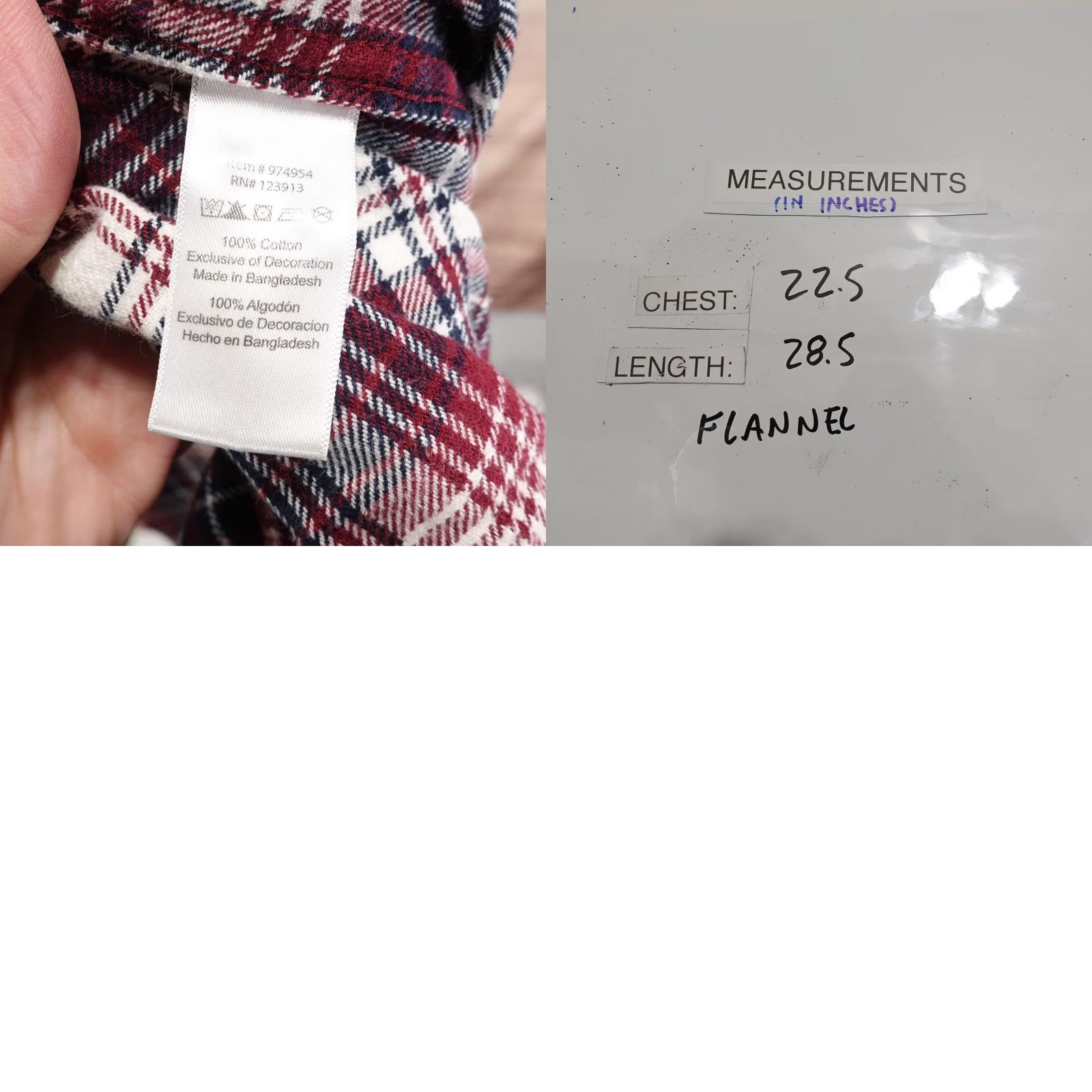 Vintage JACHS Shirt Mens Large Red Navy Plaid Flannel Long Sleeve Button Front Cotton Size US L / EU 52-54 / 3 - 8 Thumbnail