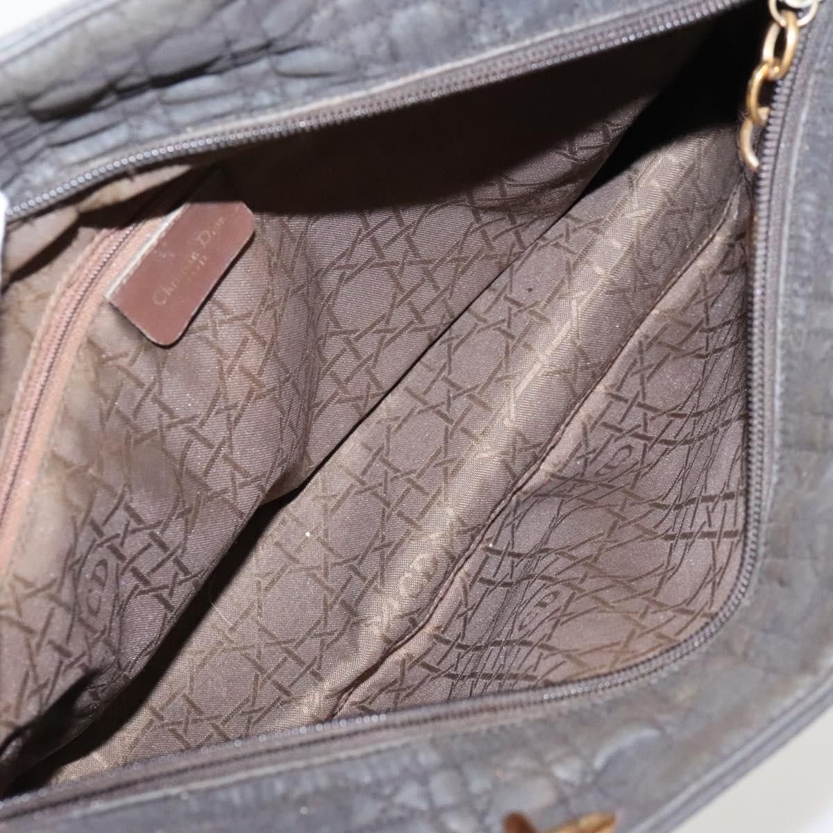 Dior DIOR Canage Hand Bag Nylon Brown Gold Size ONE SIZE - 12 Thumbnail