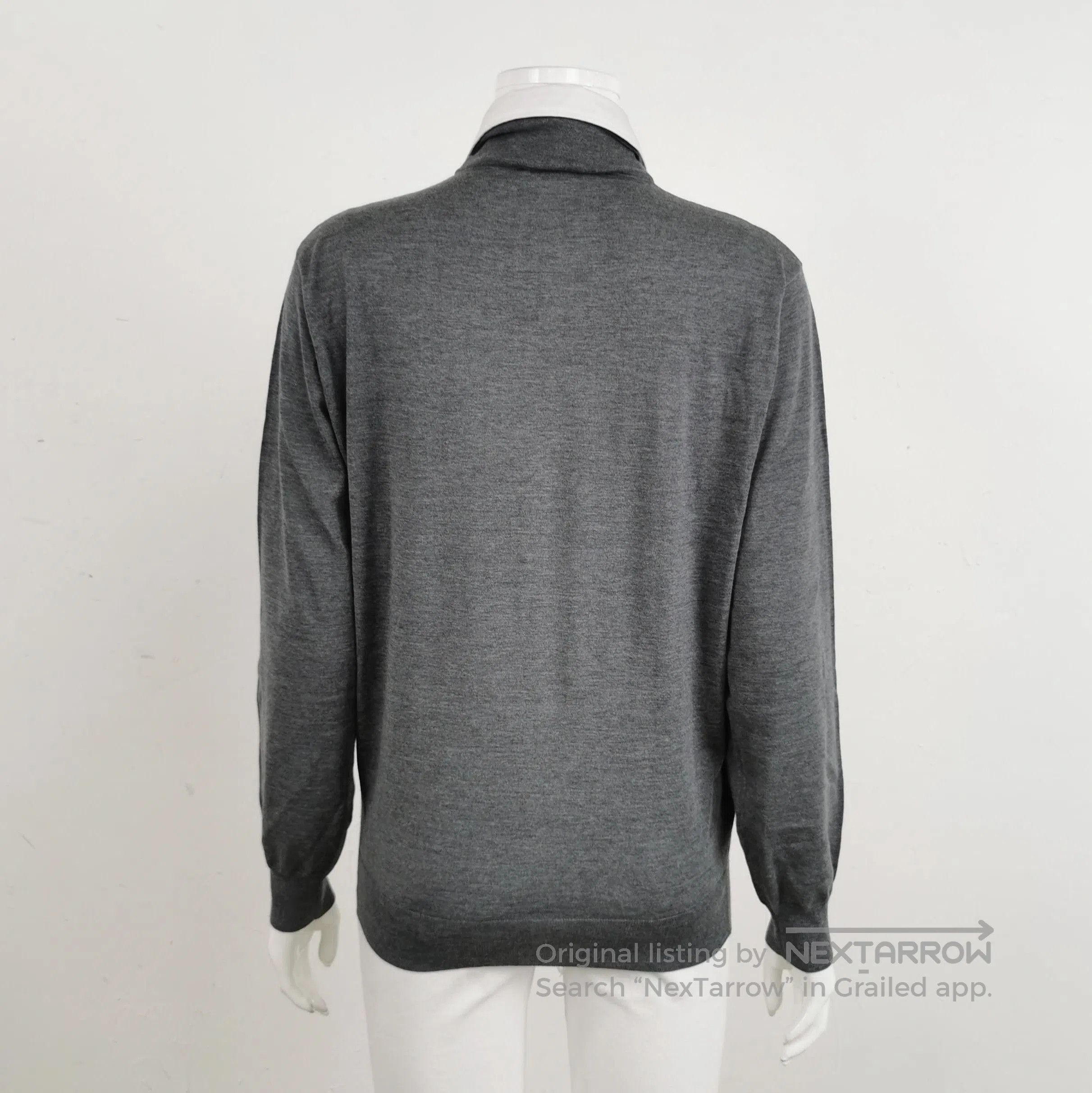 Prada Prada Grey Wool Knit Polo Long Sleeve Sweater . Size S / US 4 / IT 40 - 2 Thumbnail