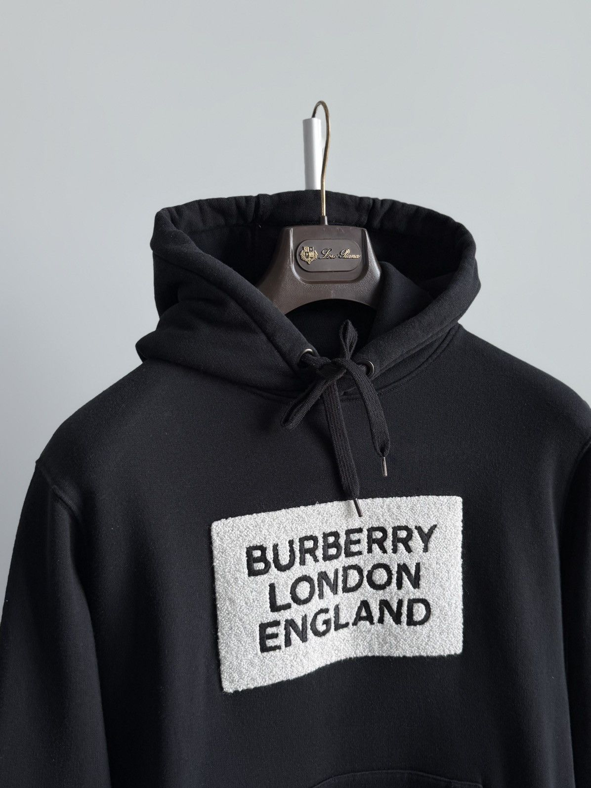 Burberry Burberry London England Black Box Logo Hoodie Size M Cotton Size US M / EU 48-50 / 2 - 6 Thumbnail