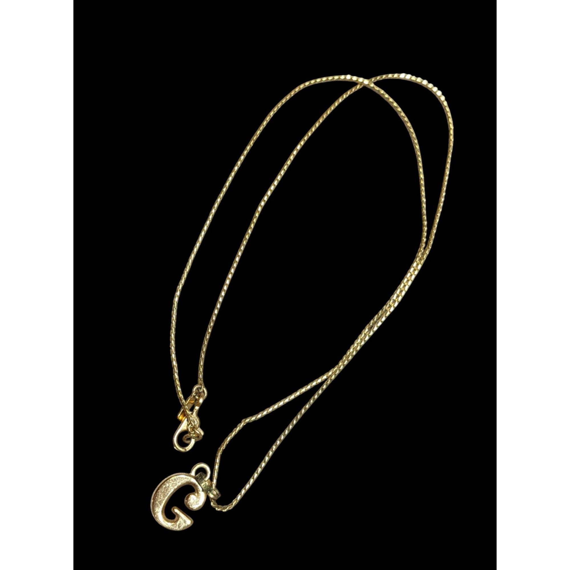Monet Vintage Monet Gold Tone Initial "G" Pendant Necklace Size ONE SIZE - 1 Thumbnail
