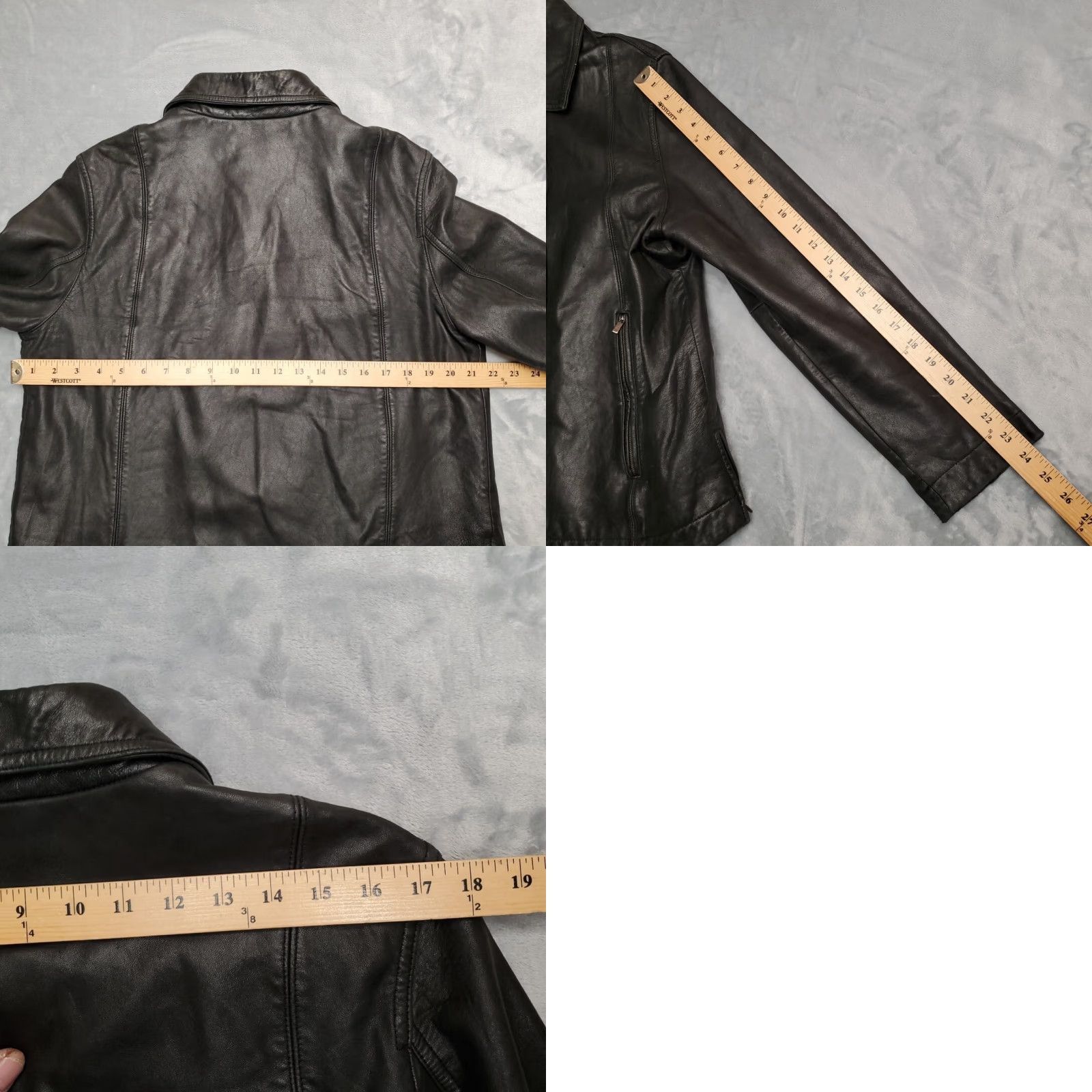 Express VINTAGE Express World Brand Leather Jacket Womens L Black Motorcycle Style Pocket All Seasons Size L / US 10 / IT 46 - 9 Thumbnail