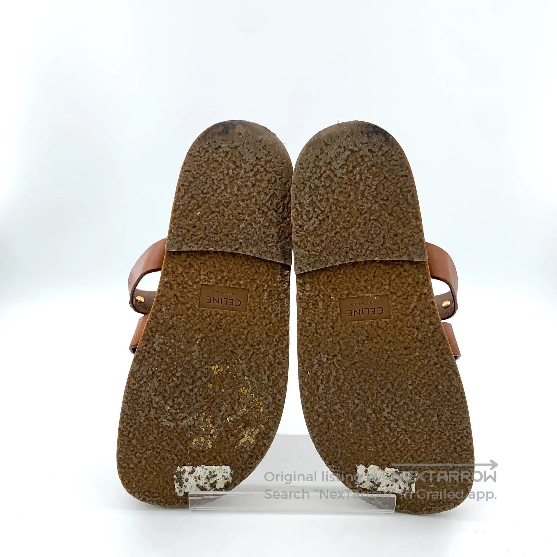Celine CELINE Dark Brown Leather Triumph Arch Buckle Casual Flat Size US 8.5 / IT 38.5 - 5 Thumbnail