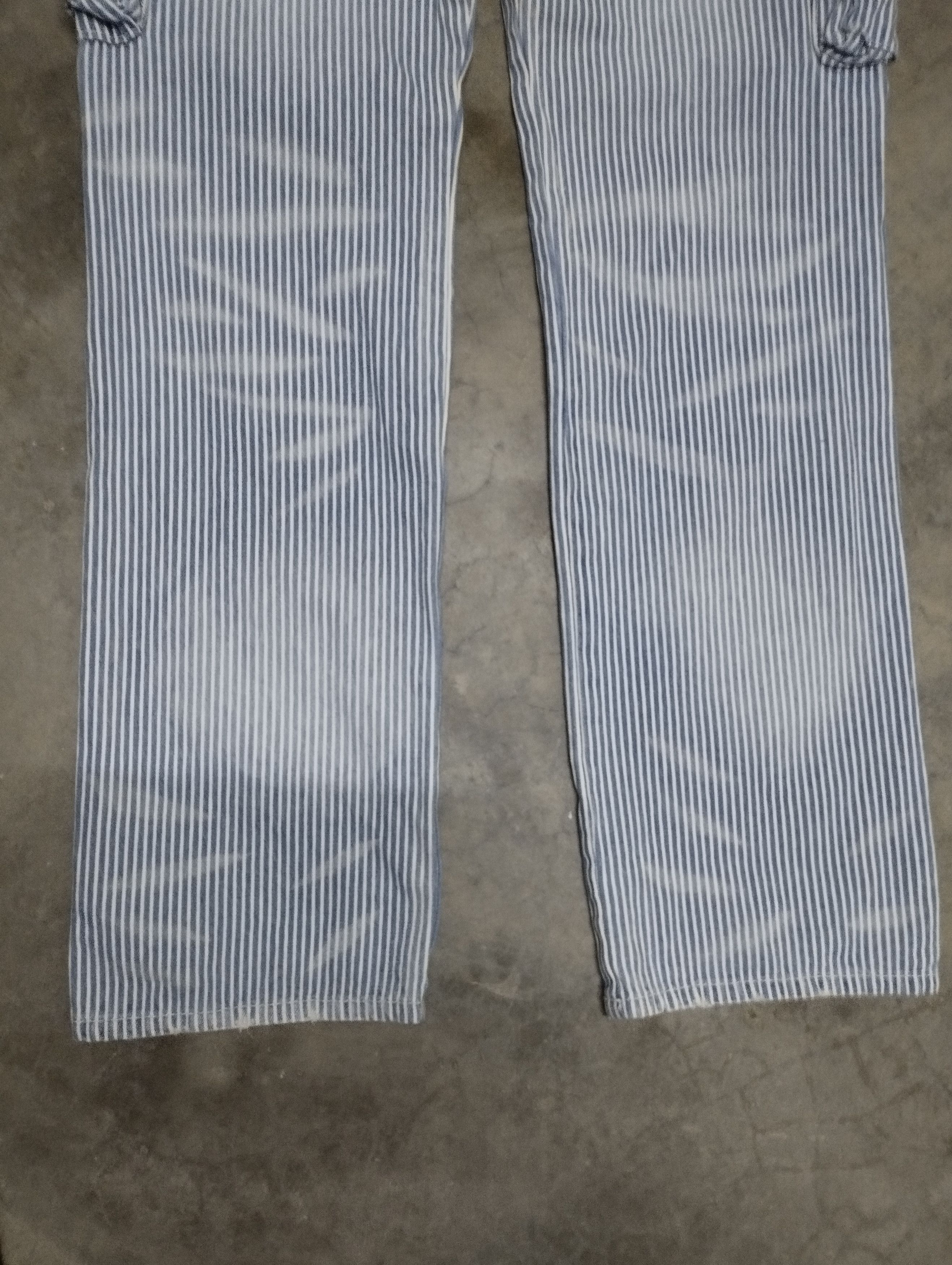 Tete Homme Japan Hickory Stripe Embroidery Cargo Blue Moon Blue Jeans Size US 32 / EU 48 - 6 Thumbnail