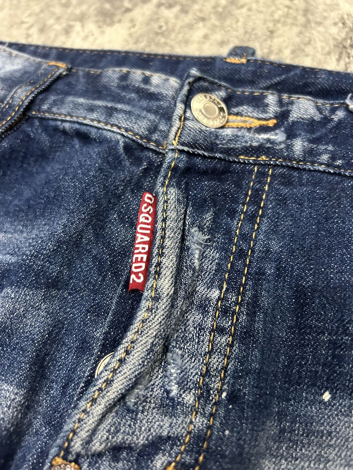 Designer × Dsquared2 Ds Quared 2 Paint Acid Wash Distressed Jeans Size US 29 - 9 Thumbnail