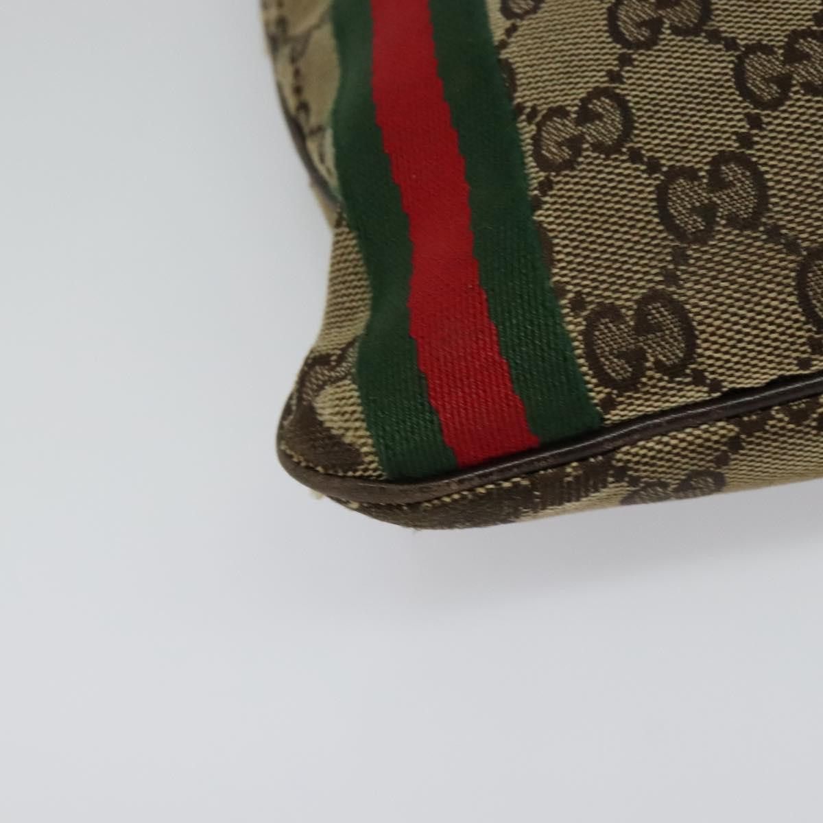 Gucci GUCCI GG Canvas Web Sherry Line Shoulder Bag Beige Gold Red Size ONE SIZE - 10 Thumbnail