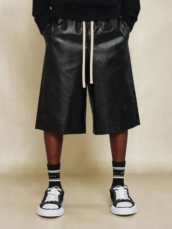 Japanese Brand Norika x Yuri Jorts Shorts PU Leather Punk Size US 34 / EU 50 - 6 Thumbnail