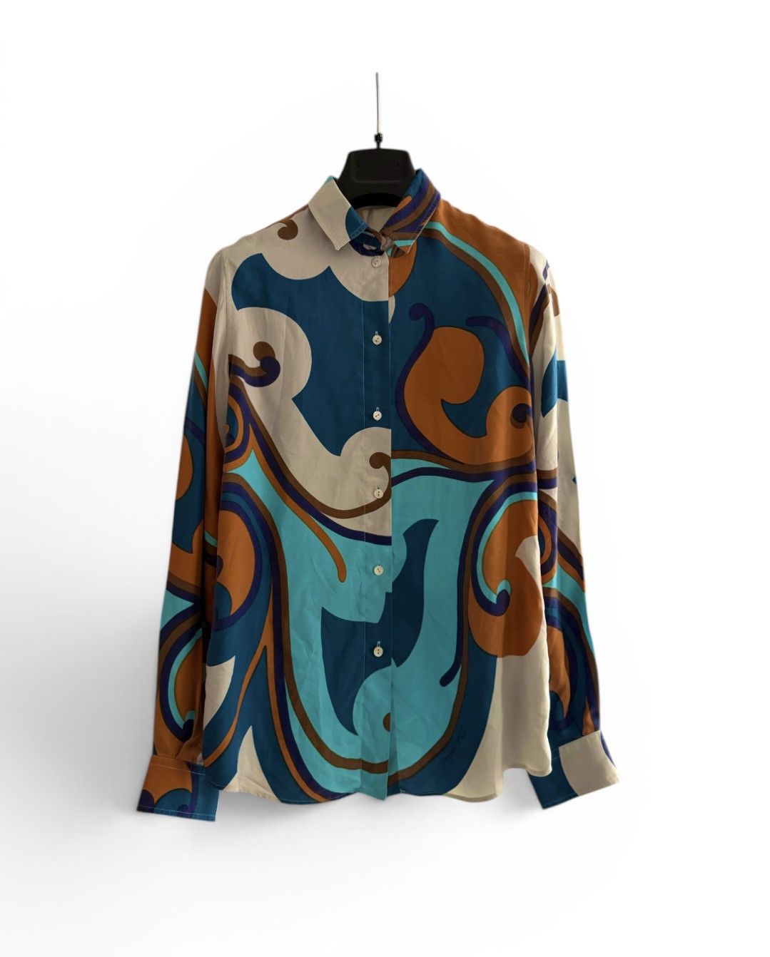 Dolce & Gabbana Dolce Gabbana Abstract Silk Shirt Size L / US 10 / IT 46 - 1 Thumbnail