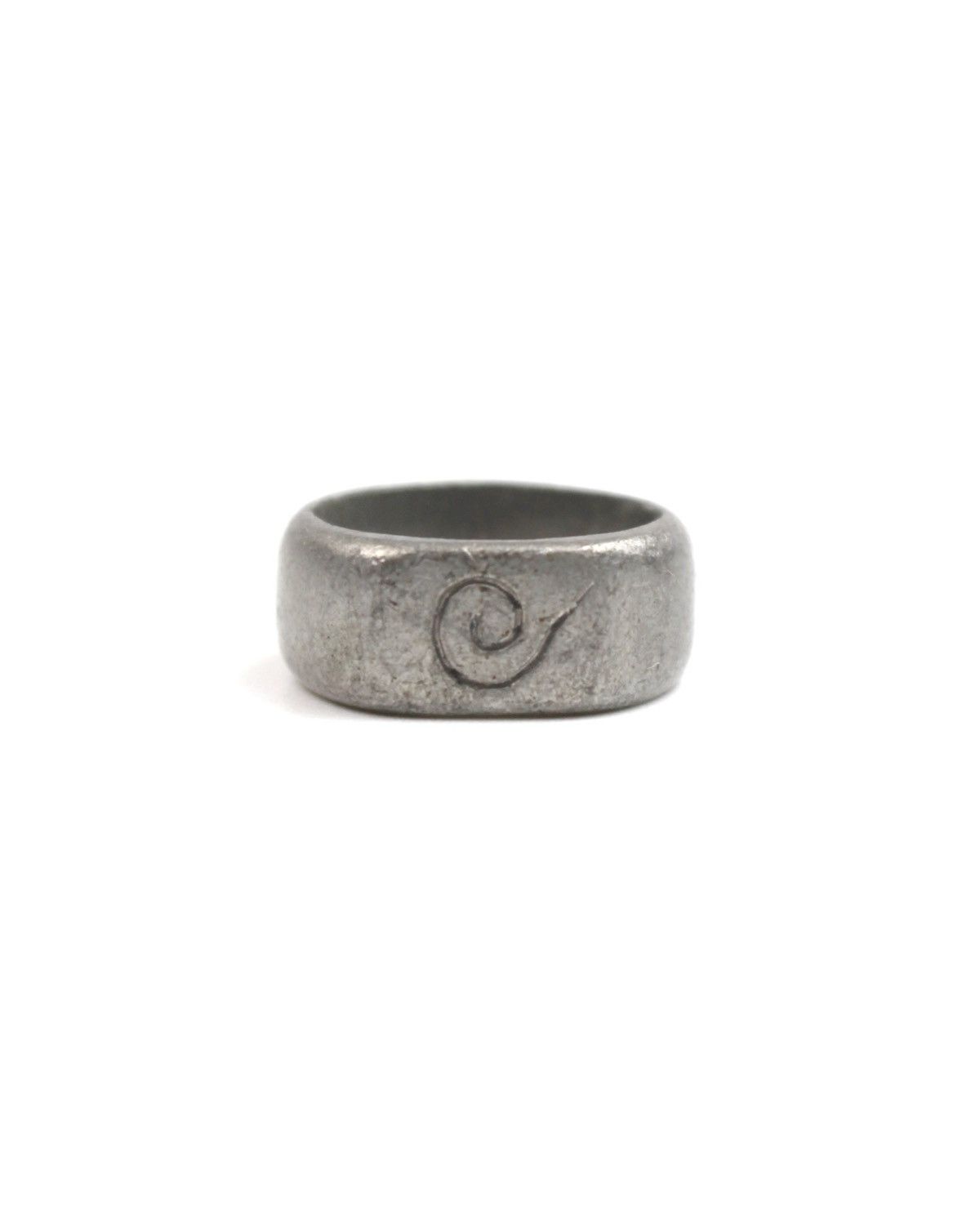 Vintage 2000S JAPANESE MADE SILVER-TONE SPIRAL SIGNET BAND RING Size ONE SIZE - 1 Thumbnail