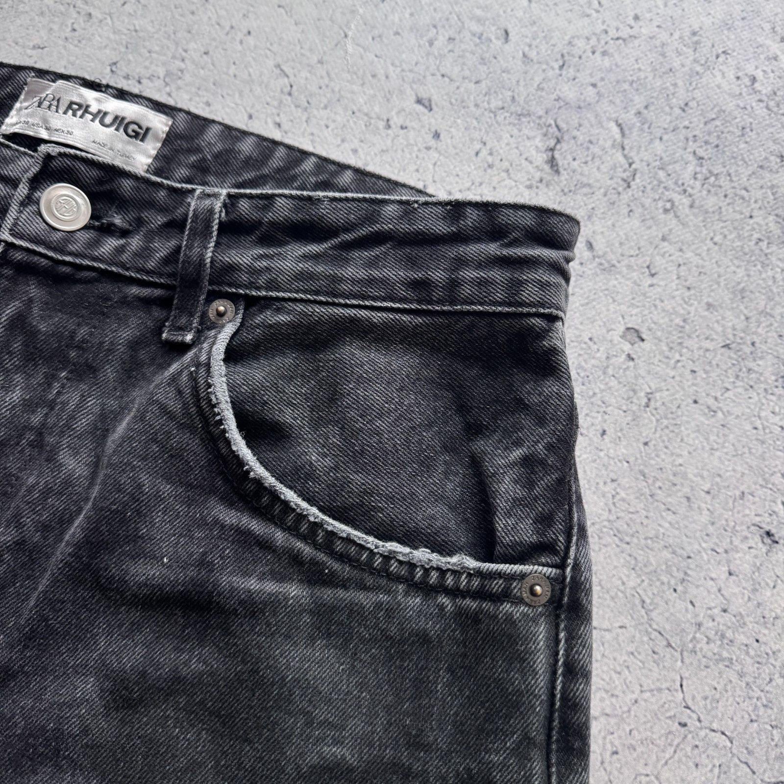 Rhude Rhude Zara X Rhuigi Denim Baggy Jeans Black Y2K Size US 30 / EU 46 - 7 Thumbnail