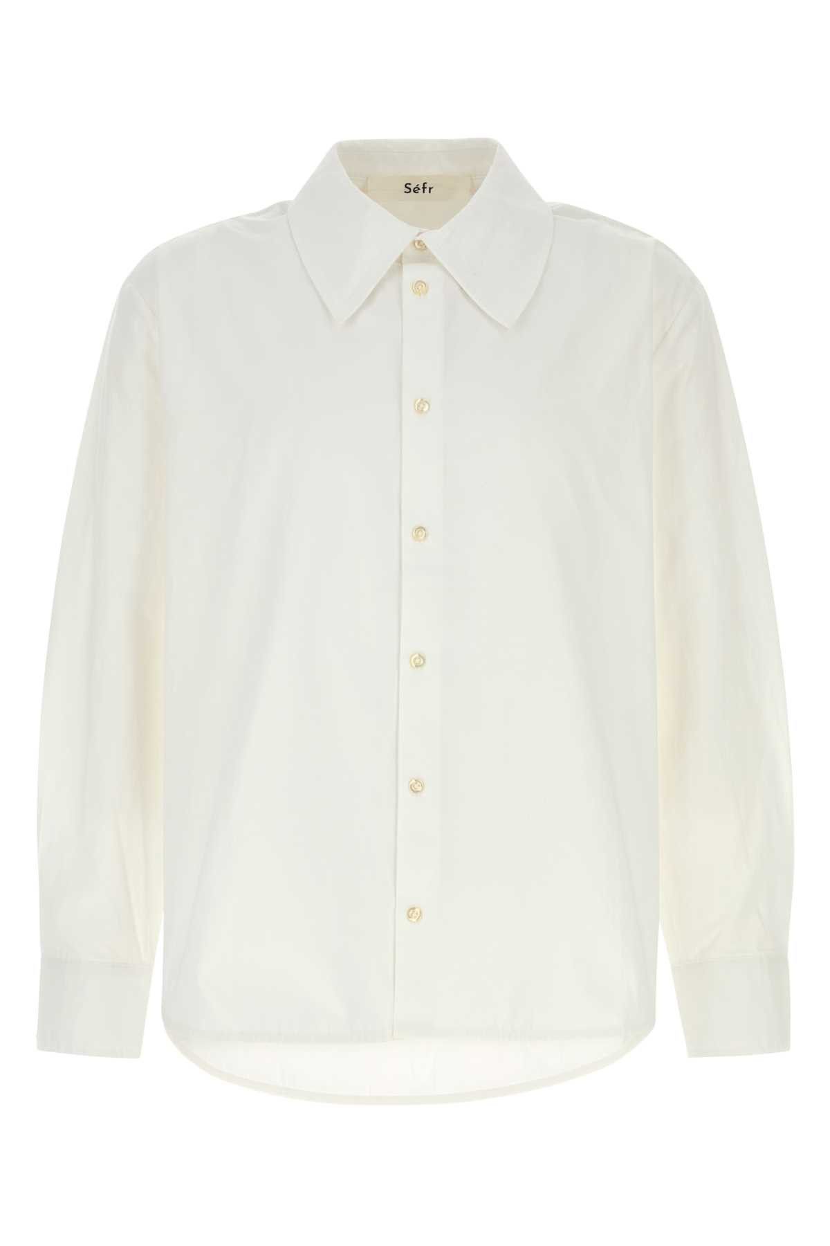 Sefr White Poplin Trino Shirt Size US S / EU 44-46 / 1 - 1 Thumbnail