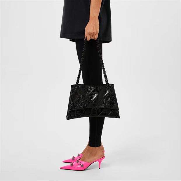Balenciaga o1g2r1mq0924 Size: OS / Crush Medium Chain Bag in Black Size ONE SIZE - 5 Thumbnail