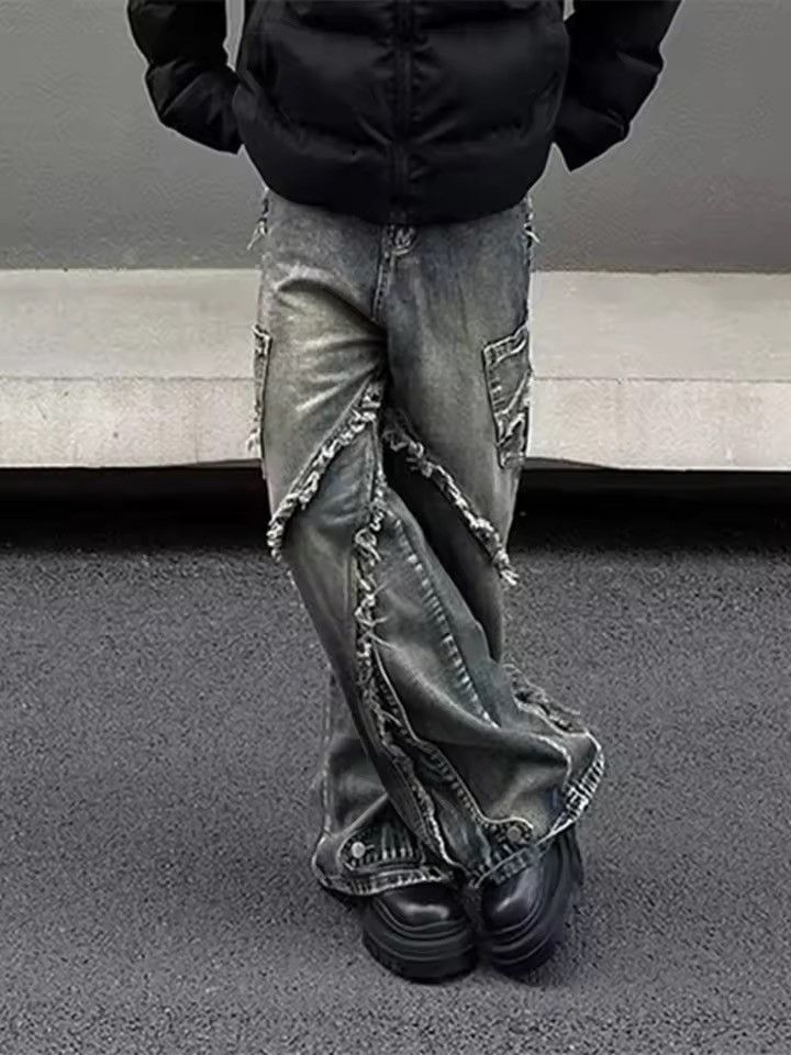 Jean Akimoto x Akira Baggy Light Wash Wide Leg Denim Jeans Size US 28 / EU 44 - 6 Thumbnail