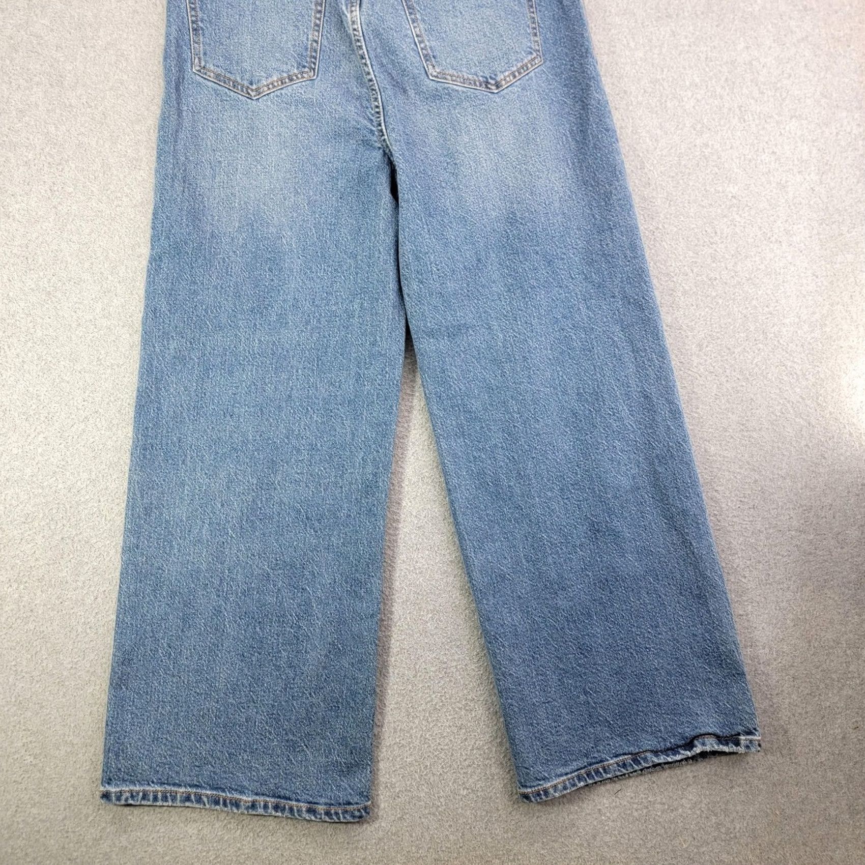 Vintage Habitual Jeans Womens 4/27 Light Wash High Rise Wide Leg Cropped Stretch Denim Size 27" / US 4 / IT 40 - 6 Thumbnail